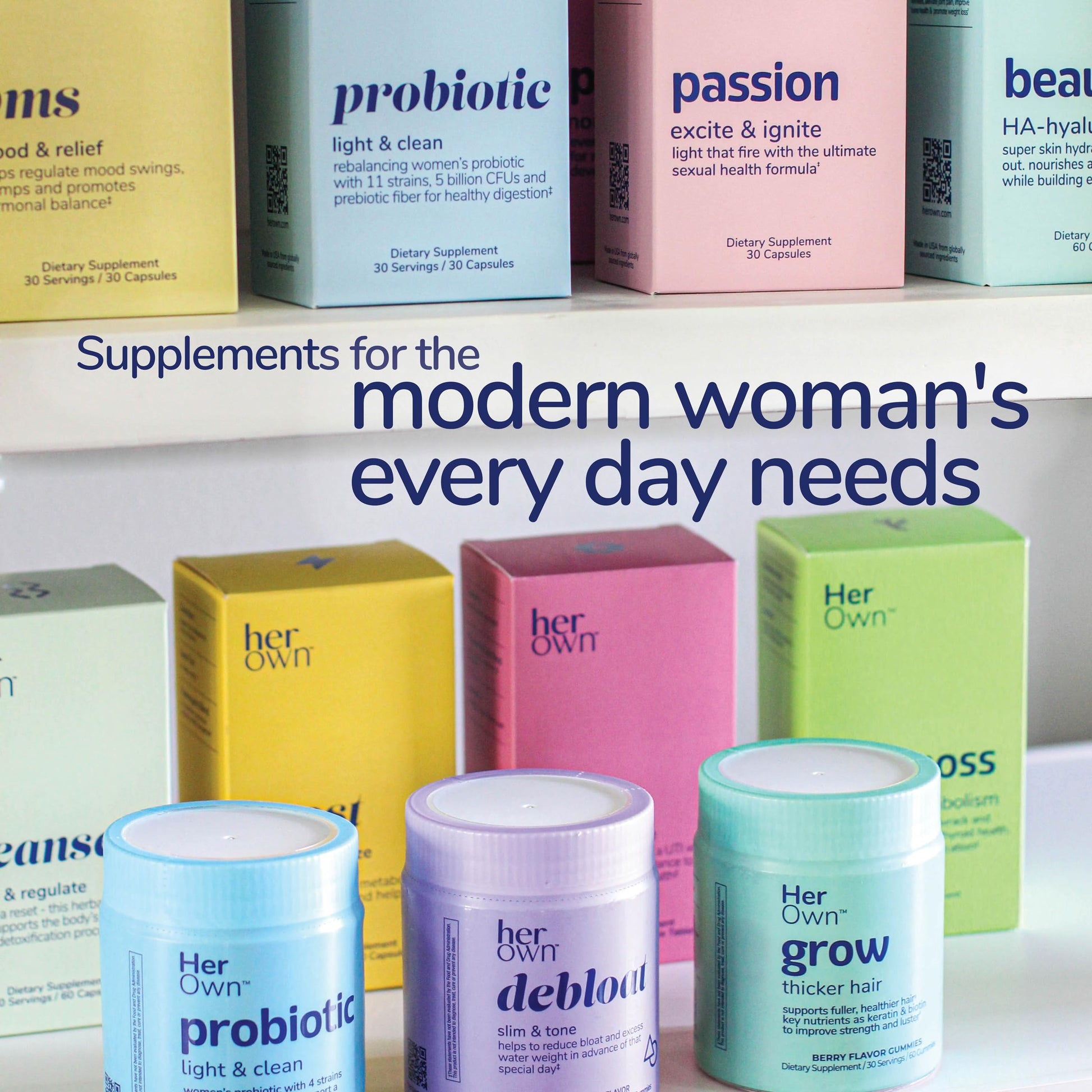 her own PMS, Supports PMS Symptoms, Promotes Positive Mood, Natural Hormone Balance, Helps Relieve Cramping, Hot Flashes Menopause Relief, Gluten and Soy Free, Vegan, 30 Capsules, 30 Servings her own buy supplements canada