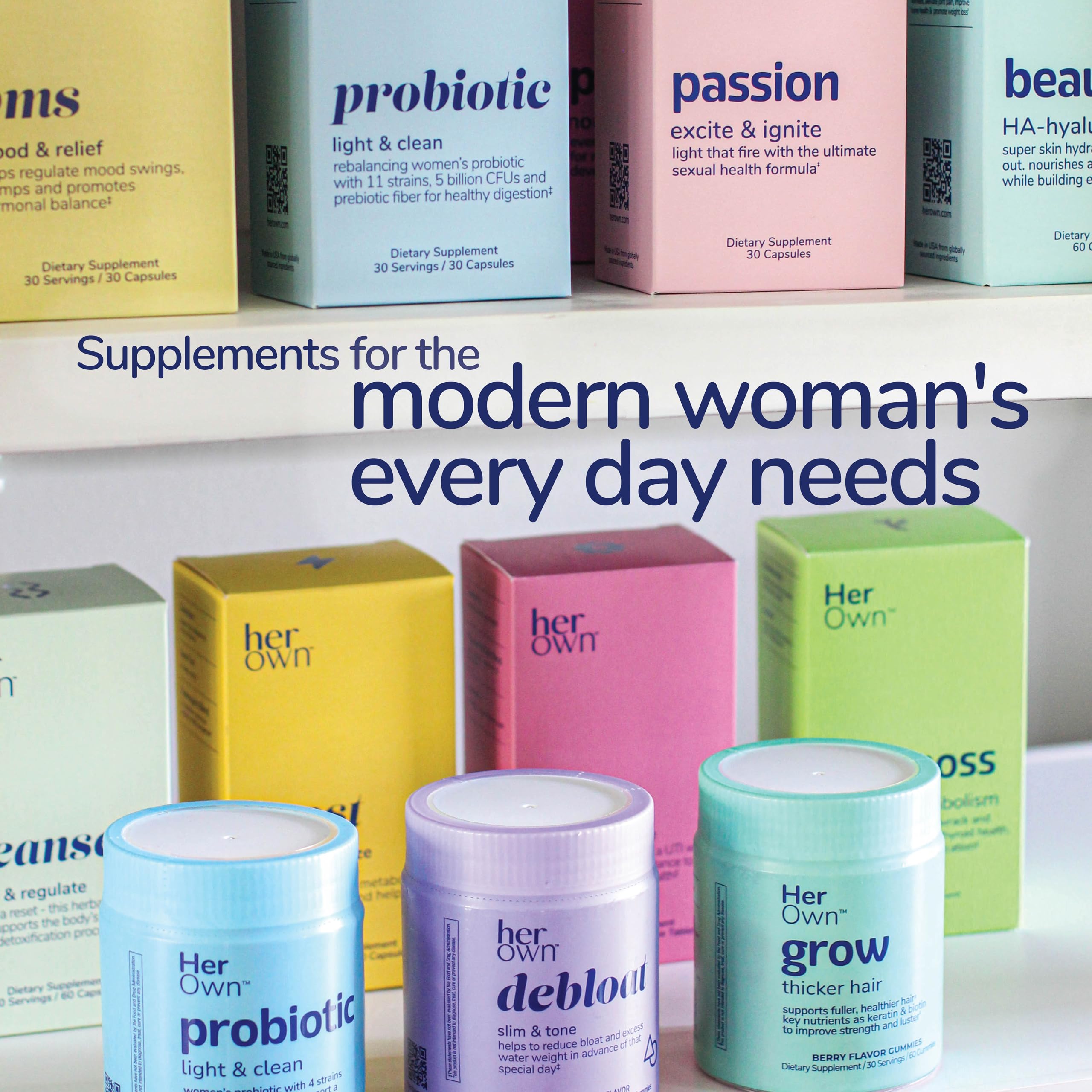 her own PMS, Supports PMS Symptoms, Promotes Positive Mood, Natural Hormone Balance, Helps Relieve Cramping, Hot Flashes Menopause Relief, Gluten and Soy Free, Vegan, 30 Capsules, 30 Servings her own buy supplements canada