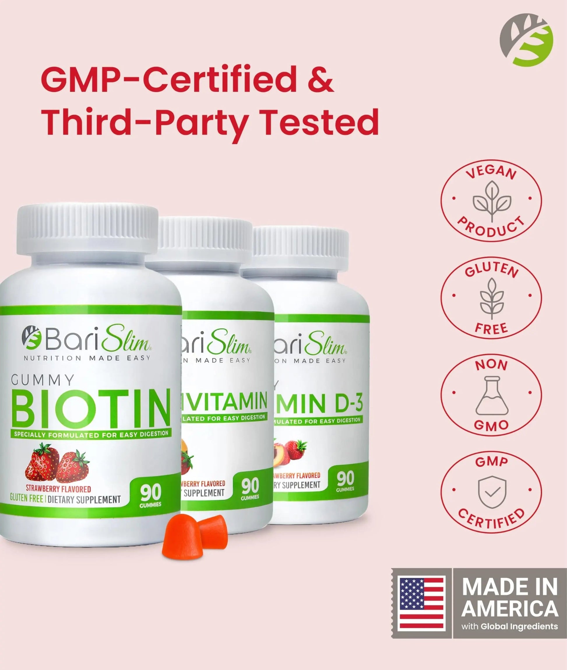 BariSlim Bariatric Multivitamin Gummies - Specially Formulated Gummy Vitamin for Patients After Weight Loss Surgery BariSlim buy supplements canada