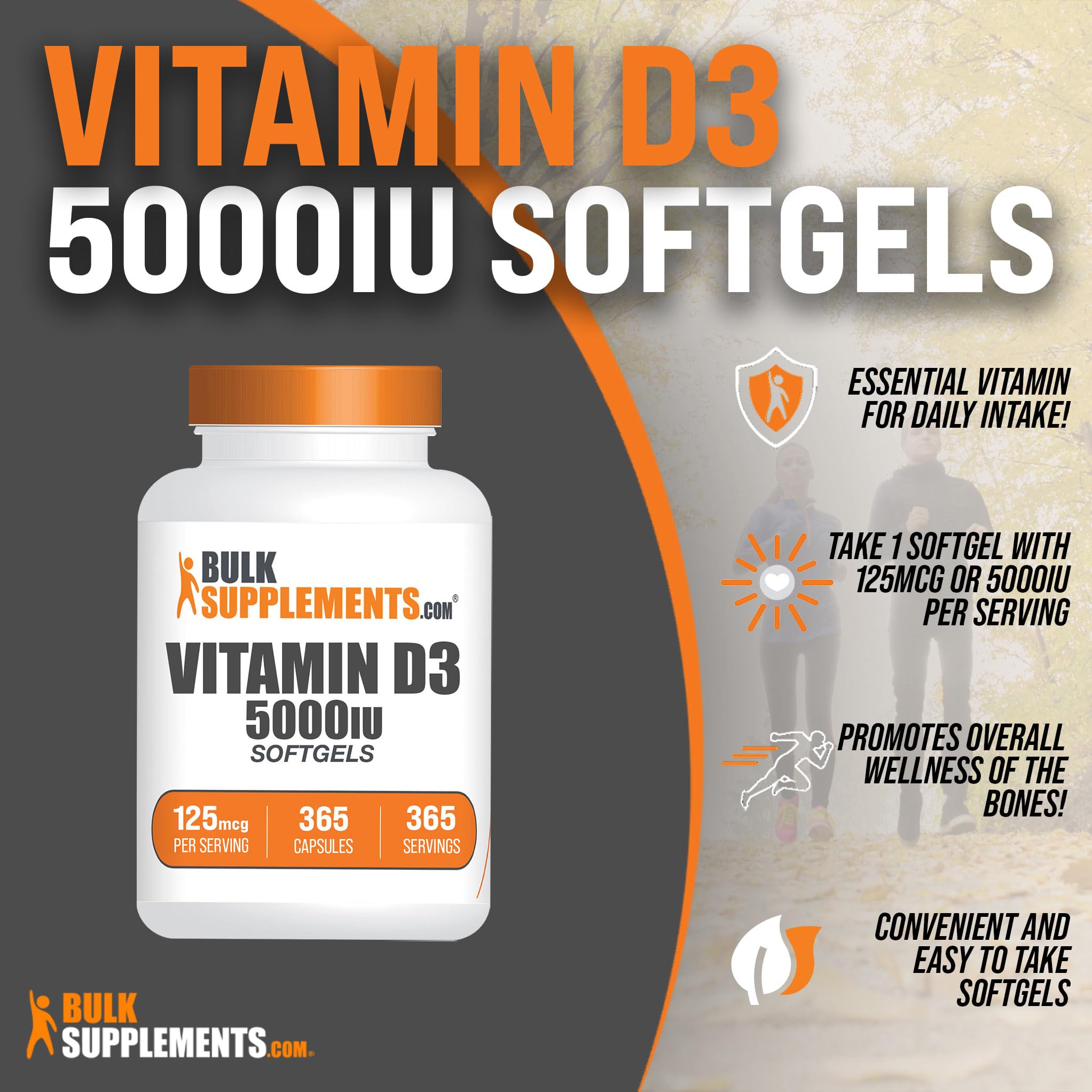BULKSUPPLEMENTS.COM Vitamin D3 5000IU Softgels - Cholecalciferol, D3 Supplement BULKSUPPLEMENTS.COM buy supplements canada