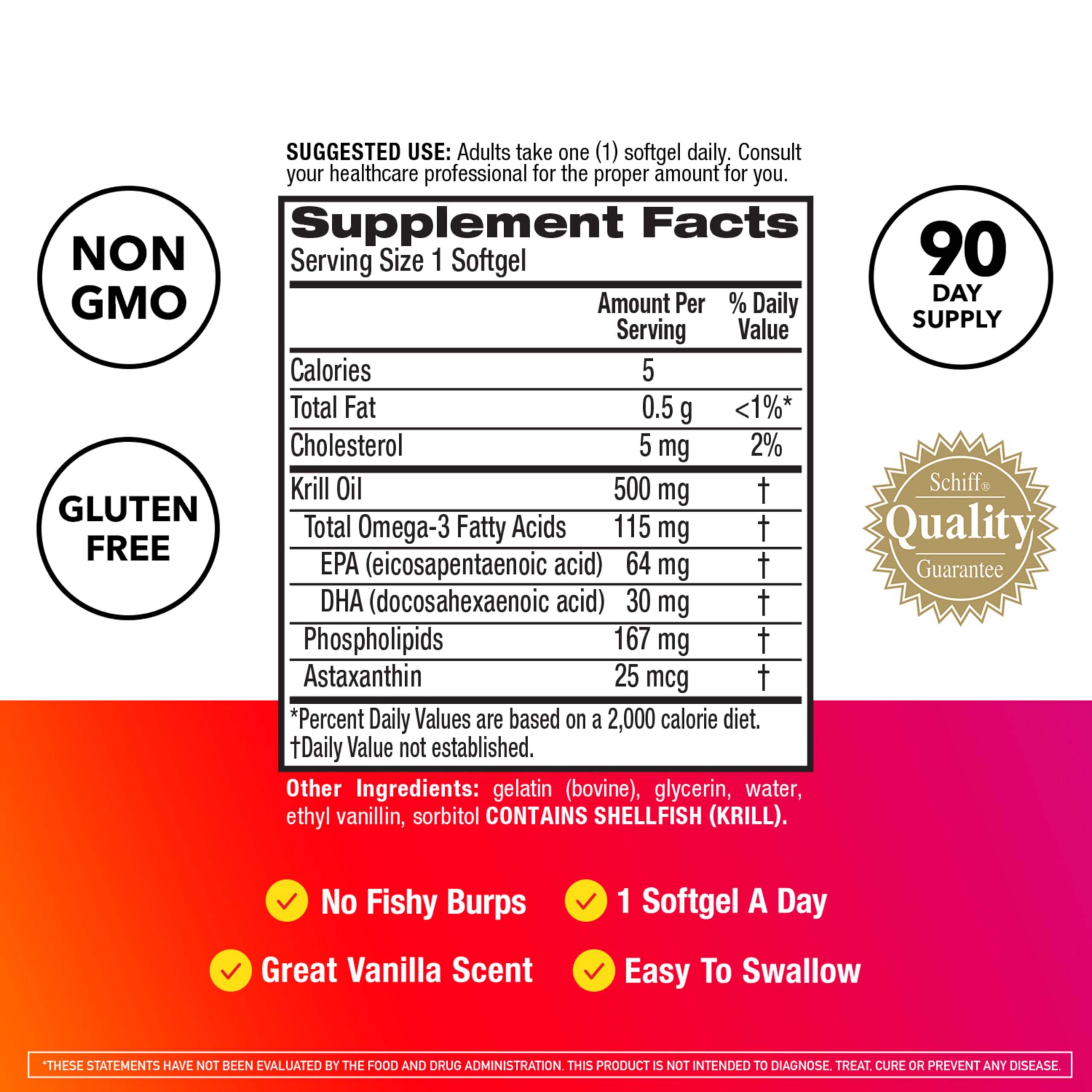 MegaRed Antarctic Krill Oil 500mg Omega 3 Fatty Acid Supplement, Extra Strength EPA & DHA Krill Oil Softgels (90cnt Box), Astaxanthin MegaRed buy supplements canada