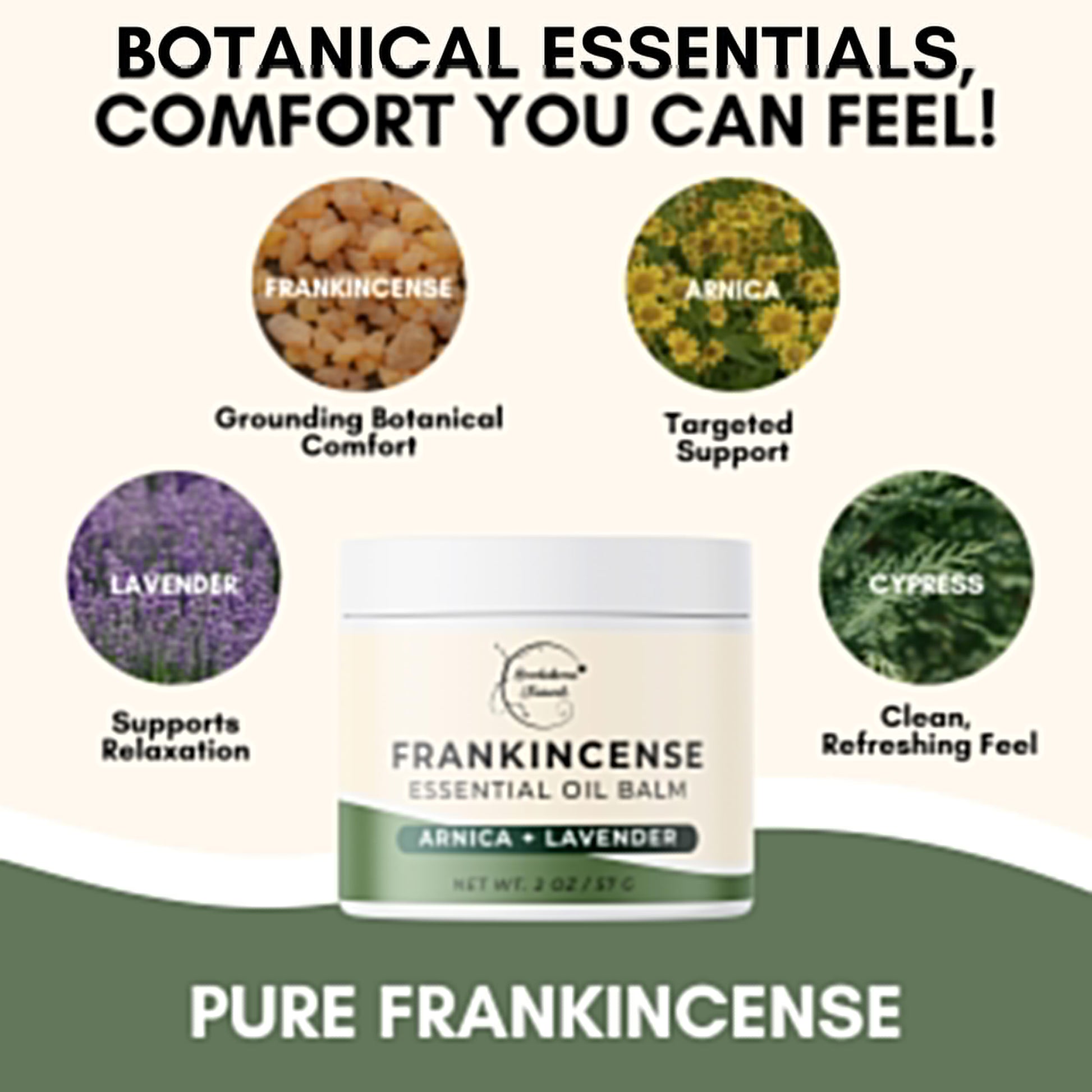 Brookethorne Naturals Frankincense Balm | Frankincense Essential Oil Balm for Skin Hydration | Soothing Muscle & Joint Support | Boswellia Extract, Arnica Montana, Castor Oil & Lavender 2oz Brookethorne Naturals buy supplements canada