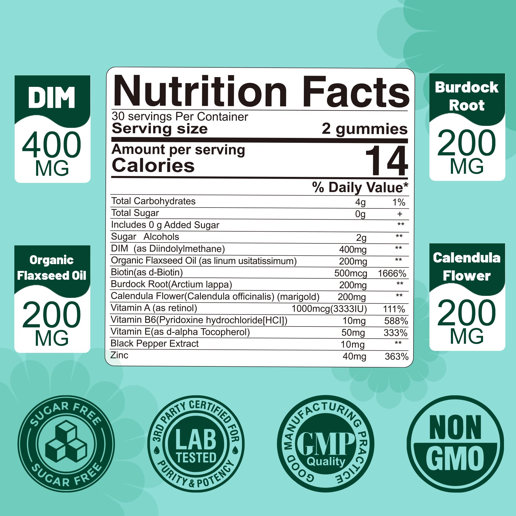 DIM Supplement Women 400mg, Estrogen Supplement for Women, Sugar Free DIM Gummies for Men & Women w/ Biotin, Flaxseed Oil, Burdock, Calendula, BioPerine for Hormone Balance, Menopause & Prostate 60Cts EnvyDeal buy supplements canada