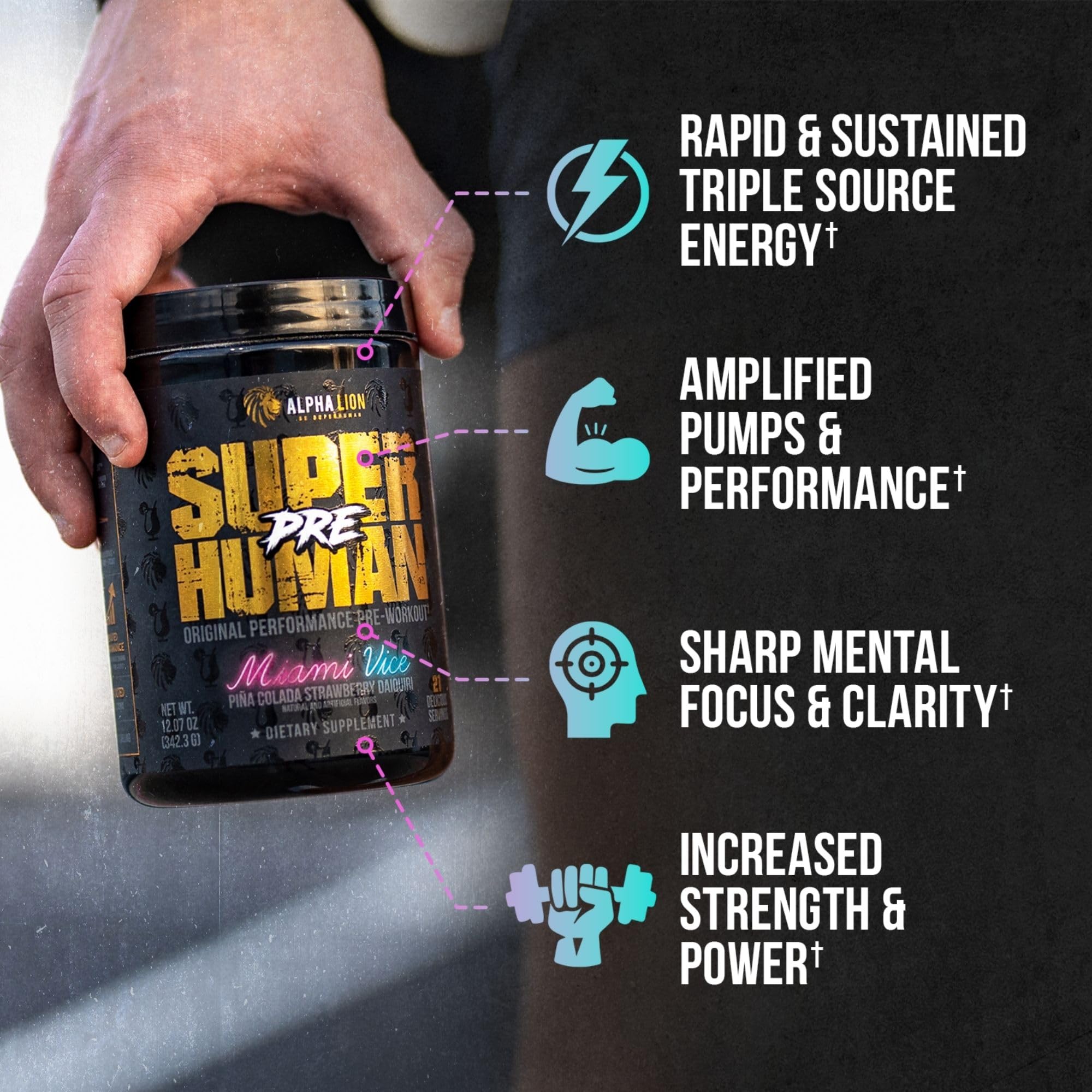 ALPHA LION Superhuman Pre Workout Powder & Post Workout Recovery Bundle ALPHA LION buy supplements canada