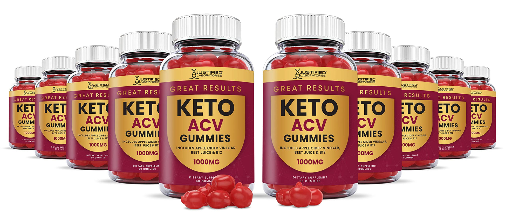 Justified Laboratories (10 Pack) Great Results Keto ACV Gummies 1000MG Justified Laboratories buy supplements canada