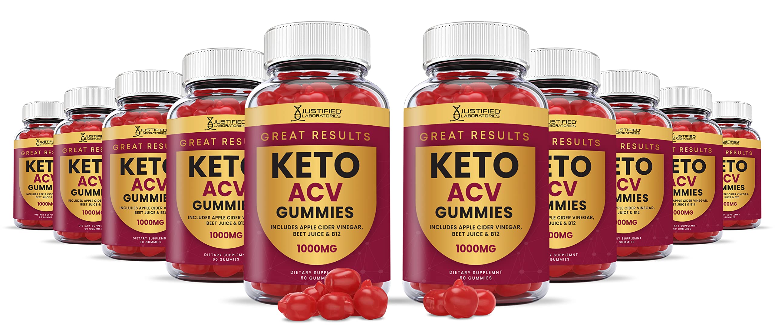 Justified Laboratories (10 Pack) Great Results Keto ACV Gummies 1000MG Justified Laboratories buy supplements canada