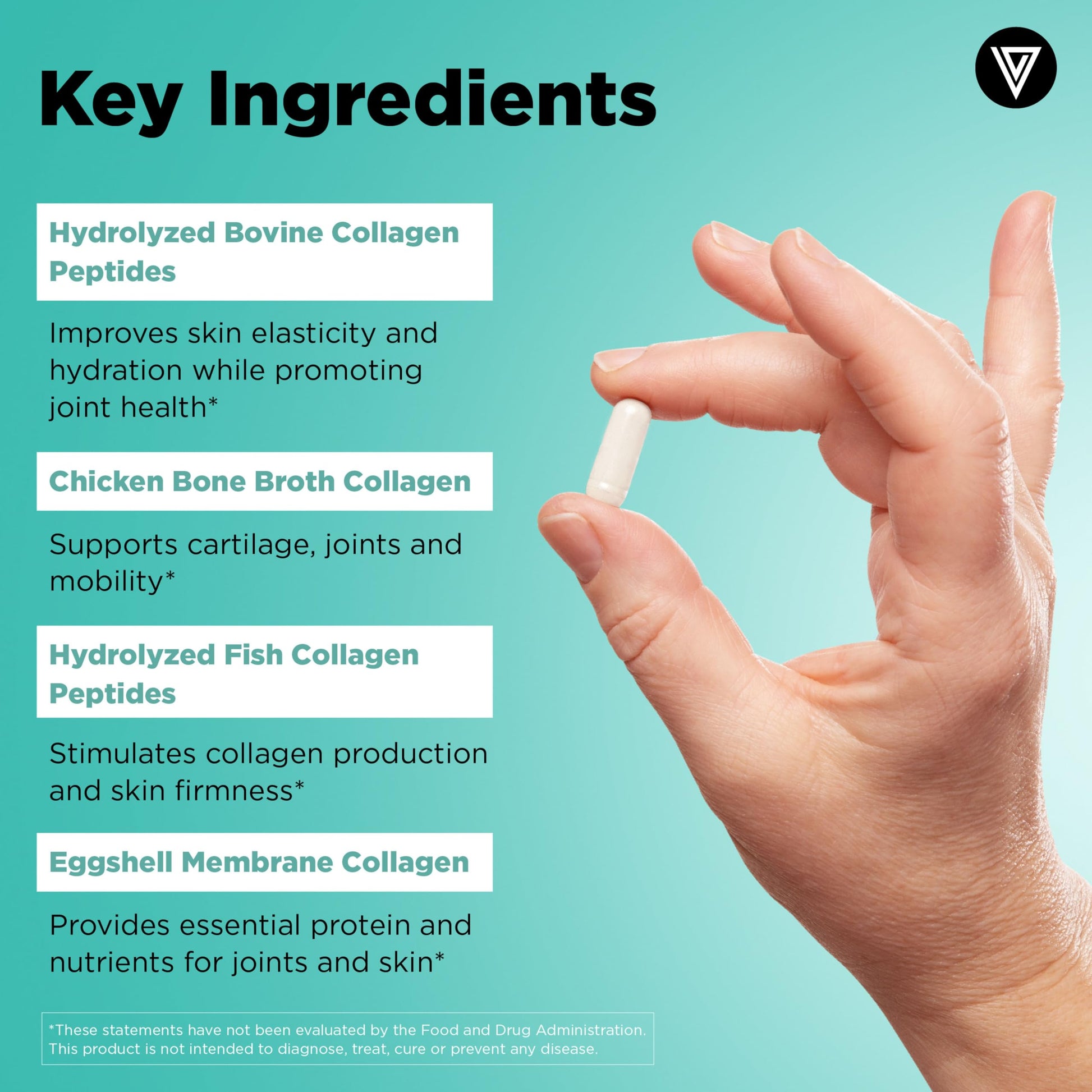 Vital Vitamins Multi Collagen Capsules - Type I, II, III, V, X - Grass-Fed, Collagen Peptides Supplements, Non-GMO - for Men & Women - 150 Count Vital Vitamins buy supplements canada