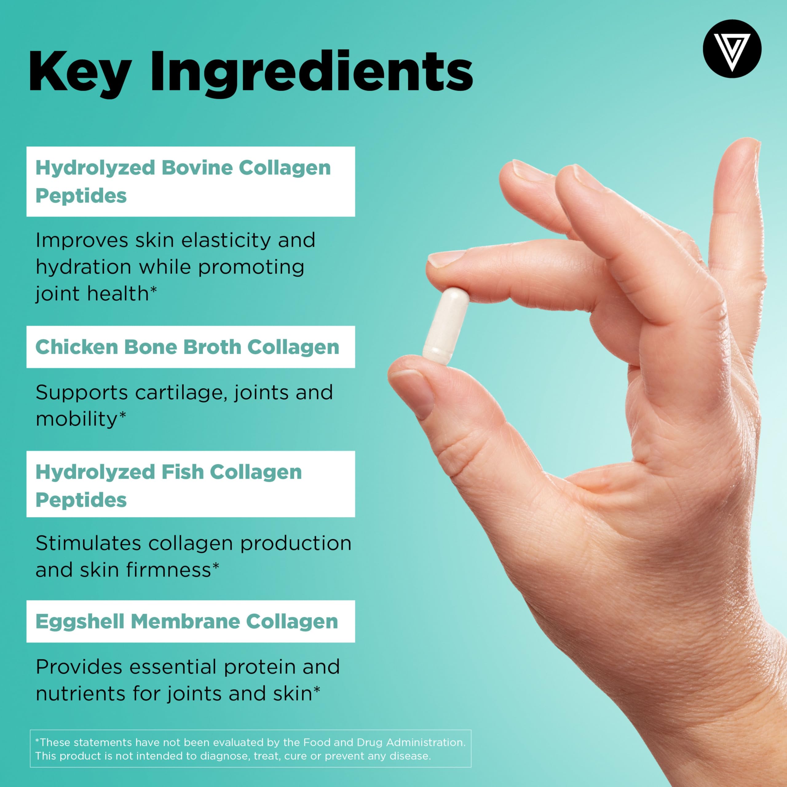 Vital Vitamins Multi Collagen Capsules - Type I, II, III, V, X - Grass-Fed, Collagen Peptides Supplements, Non-GMO - for Men & Women - 150 Count Vital Vitamins buy supplements canada
