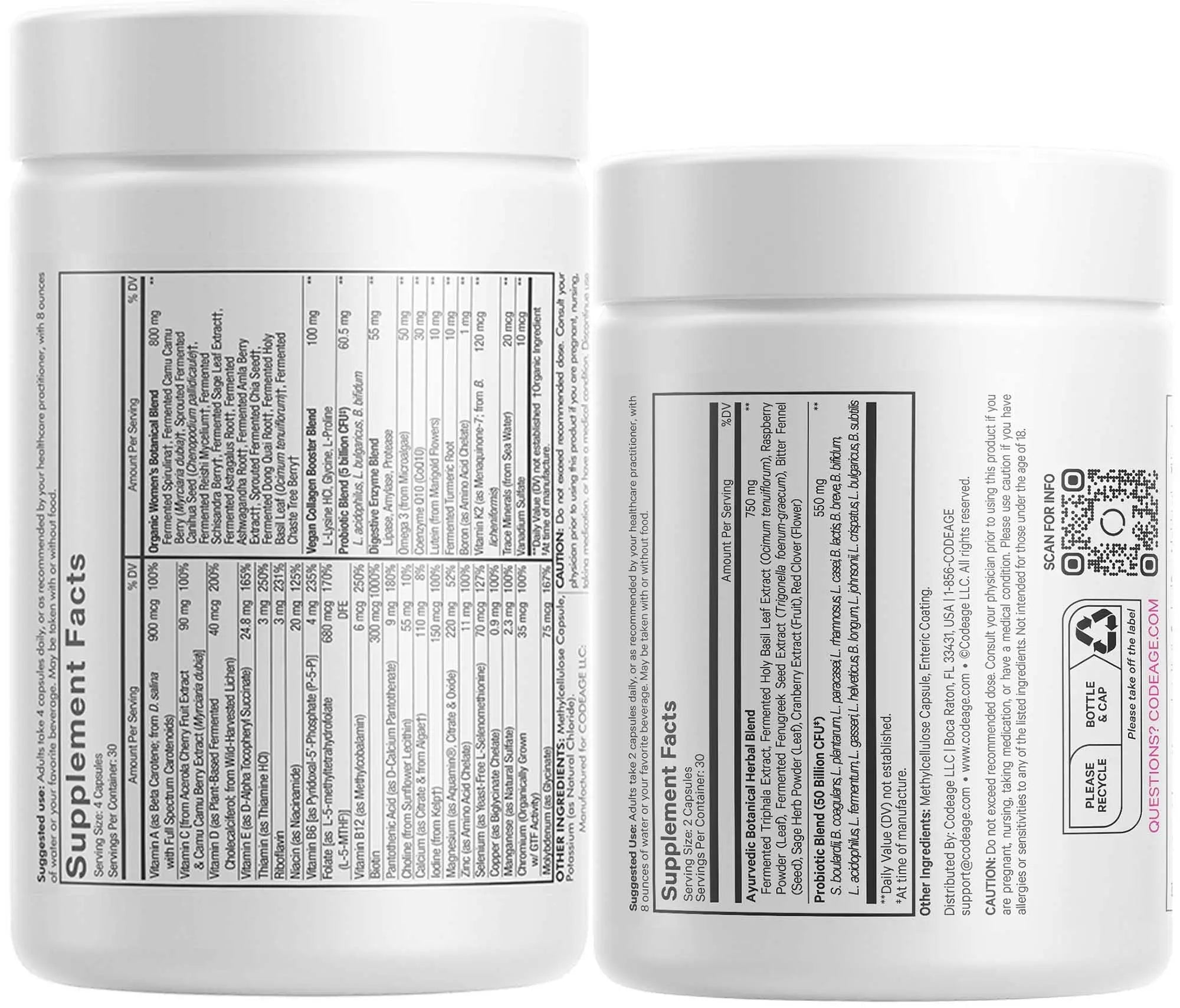 Codeage Women’s Multivitamin Bundle: Women’s Formula & Women’s Probiotic Daily Vitamins Codeage buy supplements canada