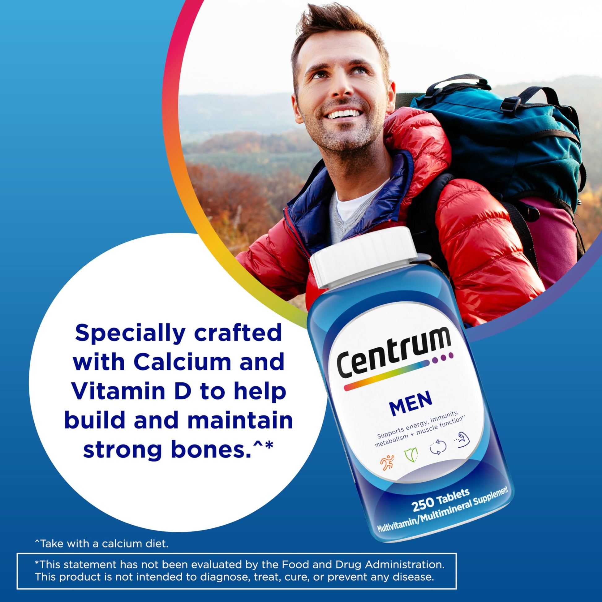 Centrum Multivitamin for Men, Multivitamin/Multimineral Supplement with Vitamin D3, B Vitamins and Antioxidants, Gluten Free Centrum buy supplements canada