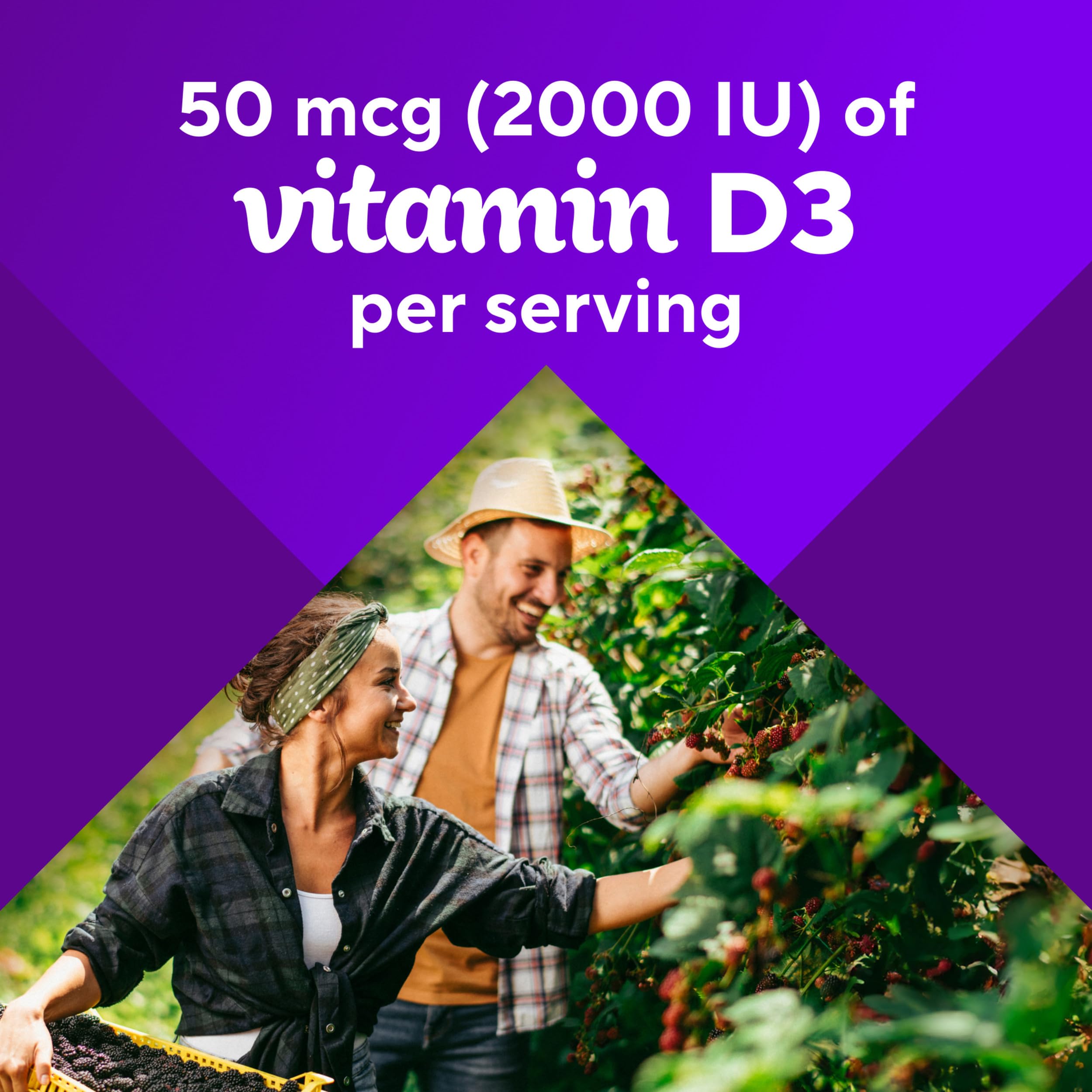 vitafusion Vitamin D3 Gummies, Bone and Immune Support, Peach, Blackberry, Strawberry Flavored Vitafusion buy supplements canada