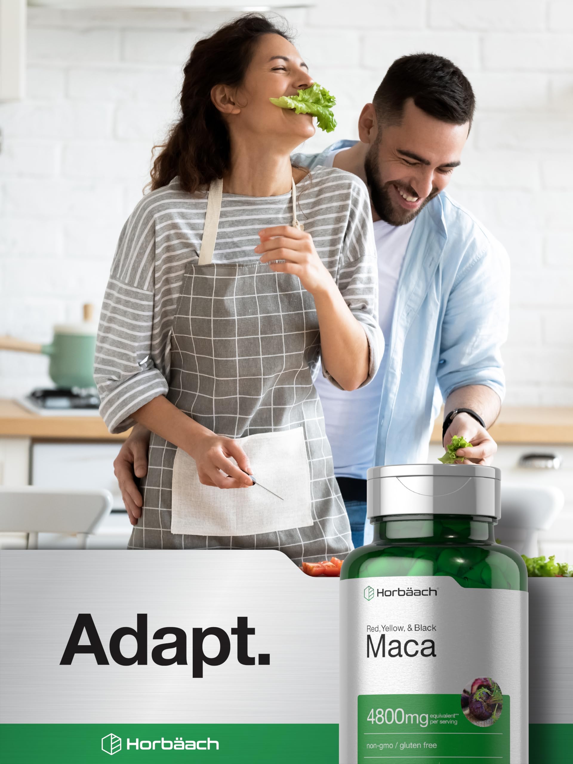 Horbäach Maca Root Capsules for Men and Women | 120 Pills | High Potency Extract | Non-GMO and Gluten Free Formula Horbäach buy supplements canada