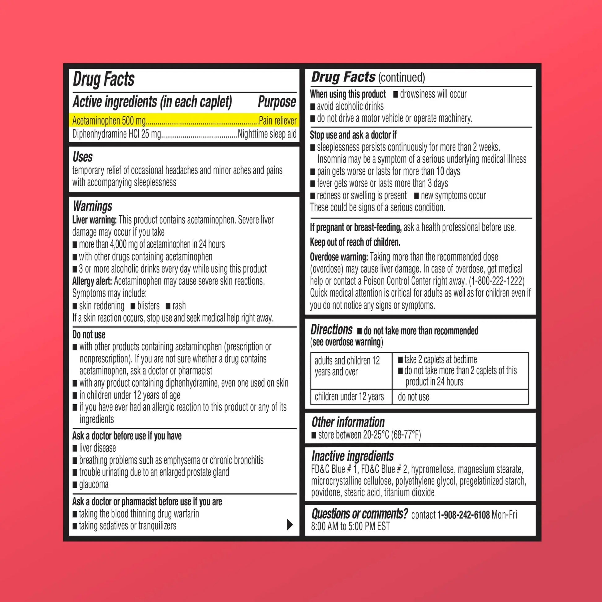 GoodMeds Compare to Tylenol PM PM Pain Reliever & Sleep Aid, Generic Acetaminophen 500mg, Fast-Acting, Extra Strength for Headaches, Migraines, Aches | Non-Habit Forming (375 Count) GoodMeds buy supplements canada