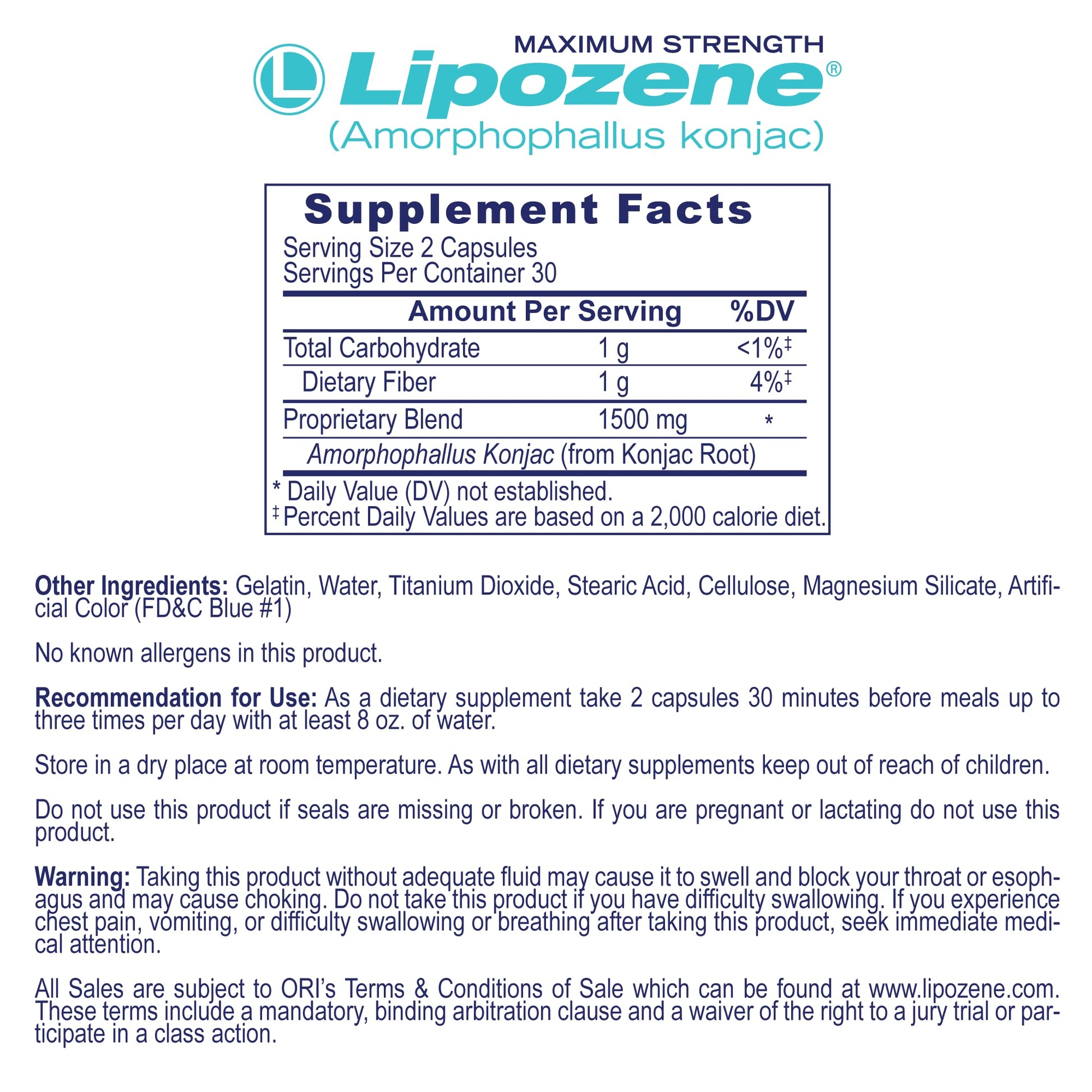 Lipozene Weight-Management Fiber Supplement, 60 Capsules | Non-Stimulant Glucomannan Formula for Healthy Lifestyle Support Lipozene buy supplements canada