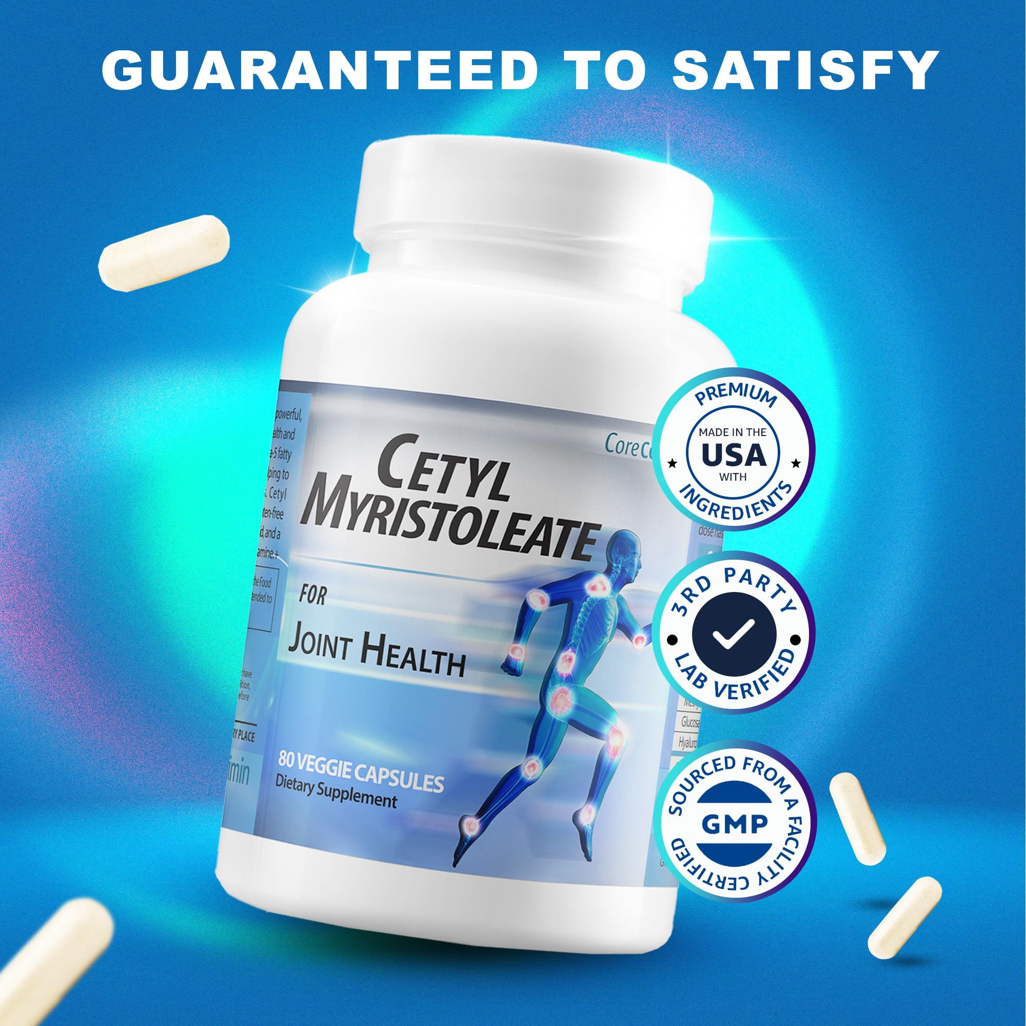 CoreCeutimin Cetyl Myristoleate - Omega 5 Fatty Acid - Ultra Support for Relief from Joint Discomfort and Stiffness - Also Includes Glucosamine, MSM & Hyaluronic Acid - 80 Capsules CoreCeutimin buy supplements canada