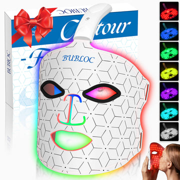BUBLOC Red Light Therapy Mask, Led Contour Face Mask Light Therapy, 7 Color Red Light Face Mask BUBLOC buy supplements canada