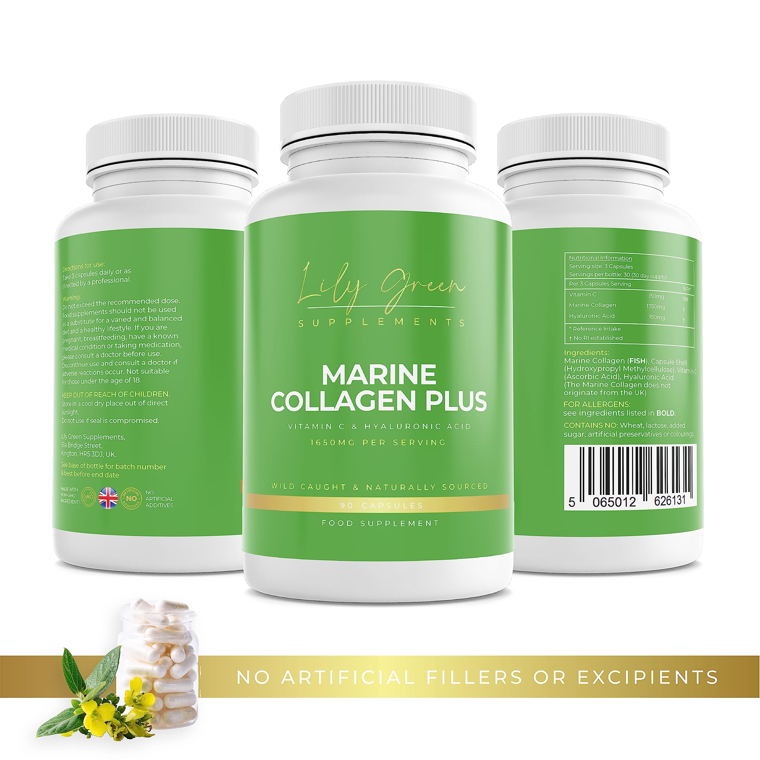 Lily Green | Marine Collagen with Hyaluronic Acid & Vitamin C - 1650mg per Serving Lily Green Supplements buy supplements canada