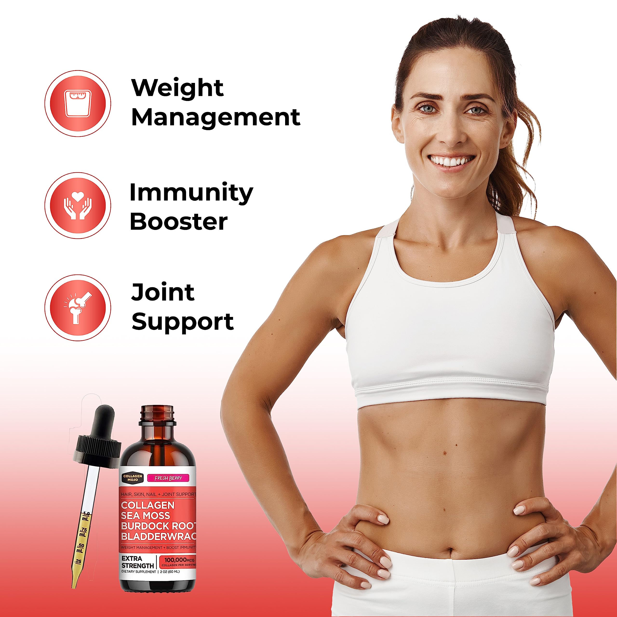 Collagen Mojo Liquid Collagen Peptides with Sea Moss, Burdock Root & Bladderwrack Collagen Mojo buy supplements canada