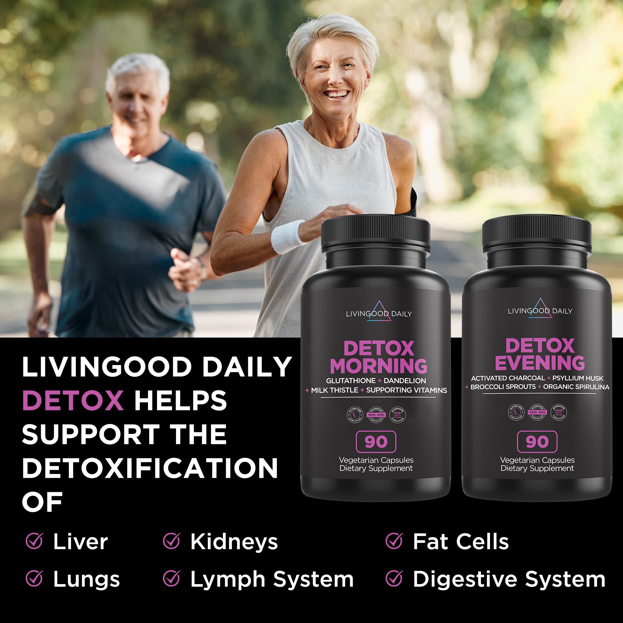 Livingood Daily Detox Pills - Full Body Detox Cleanse for Women & Men with Milk Thistle Livingood Daily buy supplements canada