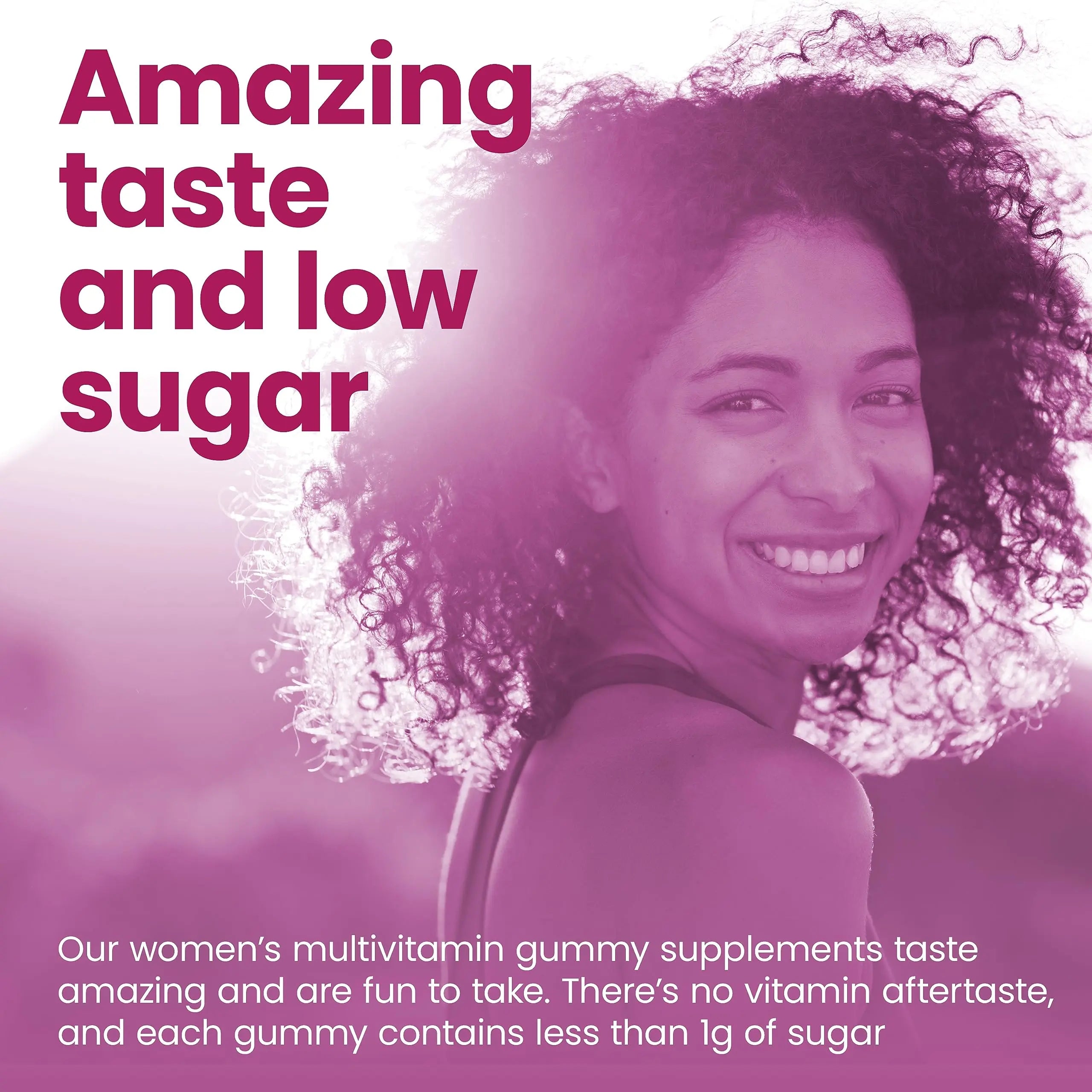 vitafive Women's Multivitamin Gummies, Best Multivitamin for Women with Biotin, D3, B12, Zinc, Low Sugar, Gluten Free (50 Ct) vitafive buy supplements canada