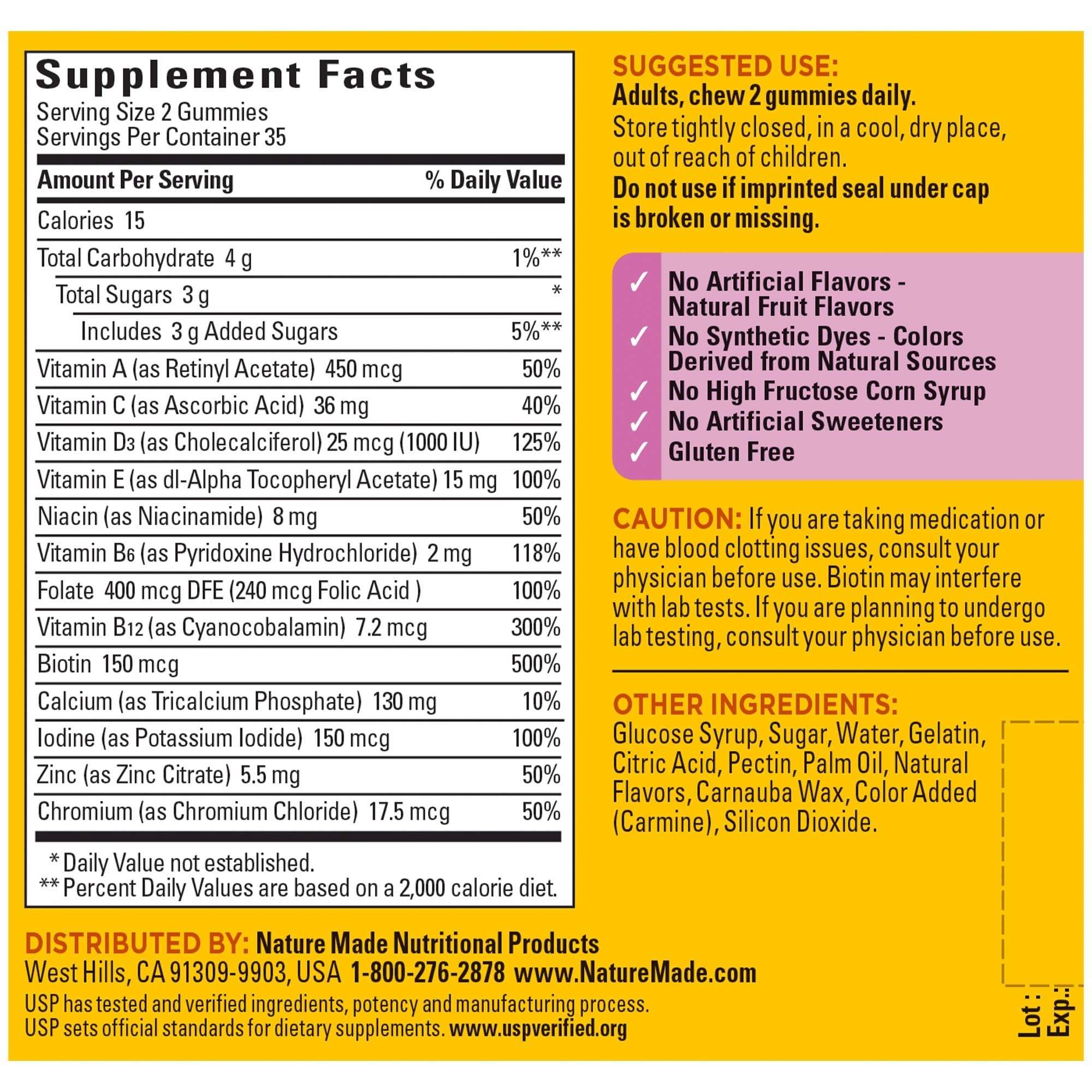 Nature Made Multivitamin For Women, Womens Gummy Multivitamins for Daily Nutritional Support, 70 Multi Vitamin Gummies, 35 Day Supply Nature Made buy supplements canada