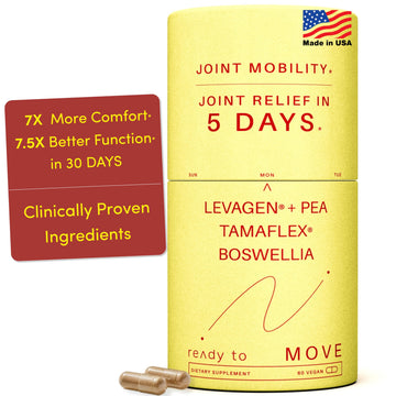 MOVE Fast Acting Joint Supplements | Tamaflex® Turmeric & Tamarind, Levagen®+ PEA Palmitoylethanolamide, Boswellia Serrata, Bioperine® Black Pepper Extract | Joint Support & Mobility | 60 Vegan Caps Ready To buy supplements canada