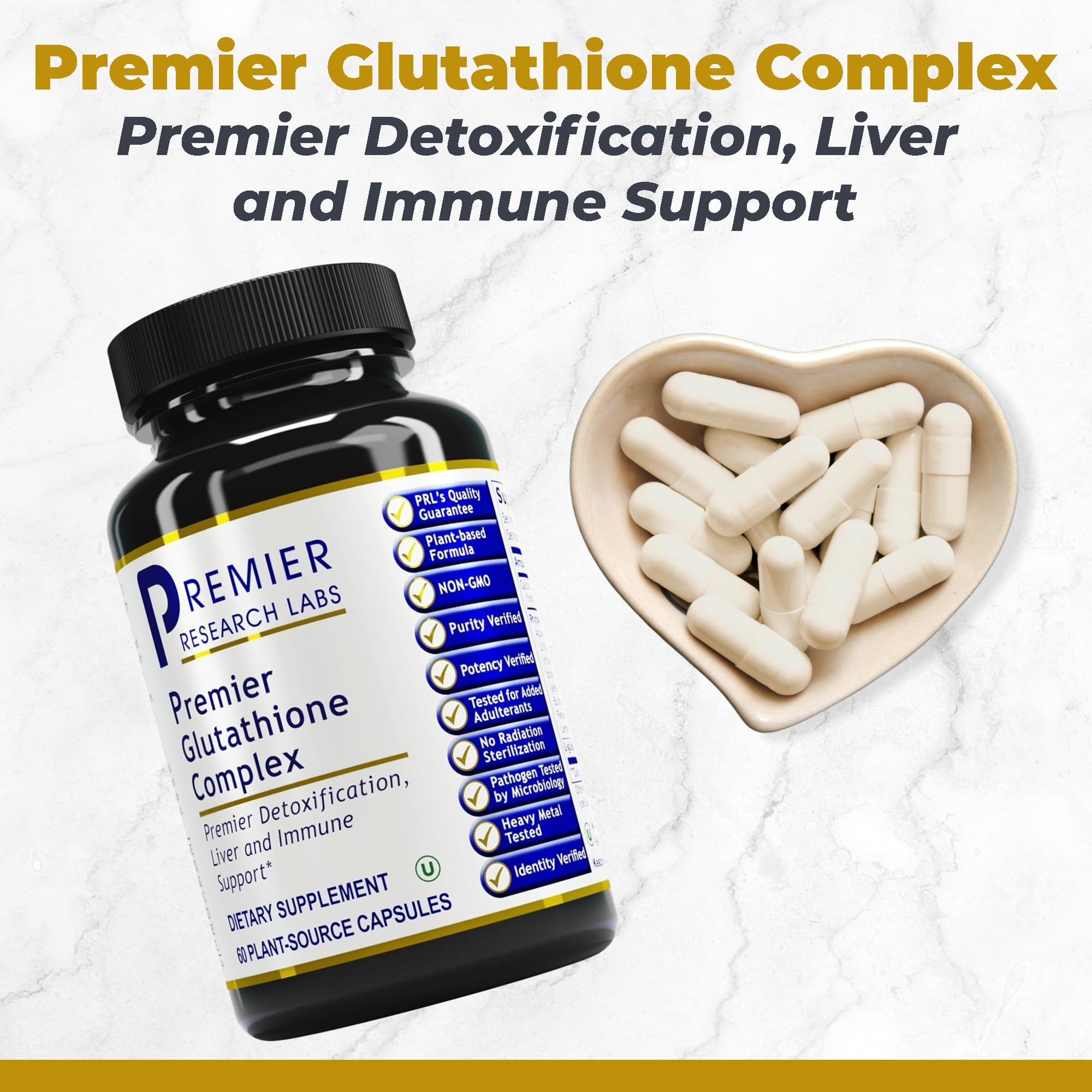 Premier Research Labs Glutathione Complex - Liver & Immune Support Supplement - Glutathione Pill for Natural Liver Cleanse - 60 Vegetarian Capsules Premier Research Labs buy supplements canada