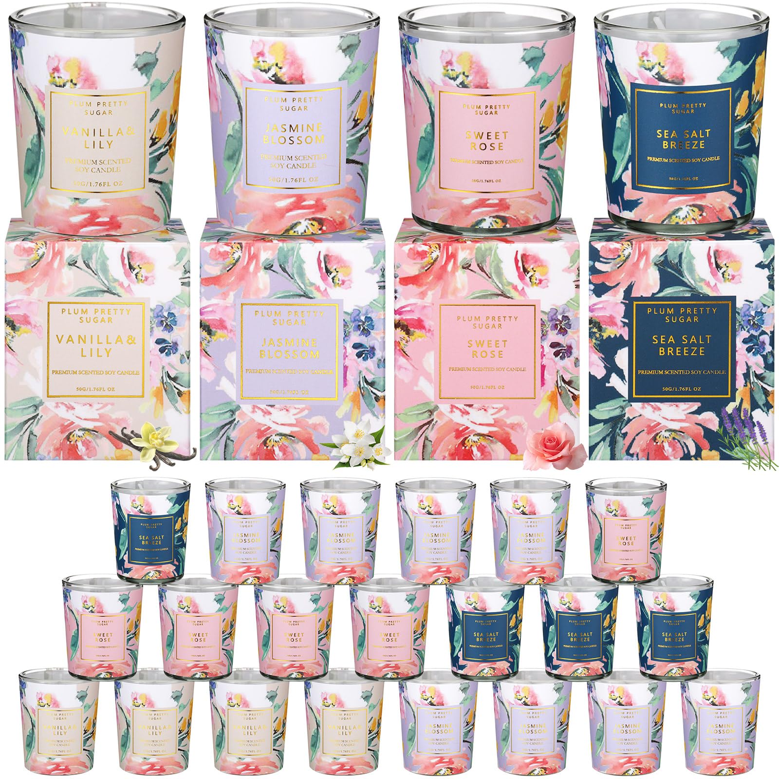 MTLEE 24 Pcs Candles for Home Scented Candle Gifts for Women Bulk 8 Long Lasting Aromatherapy Jar MTLEE buy supplements canada