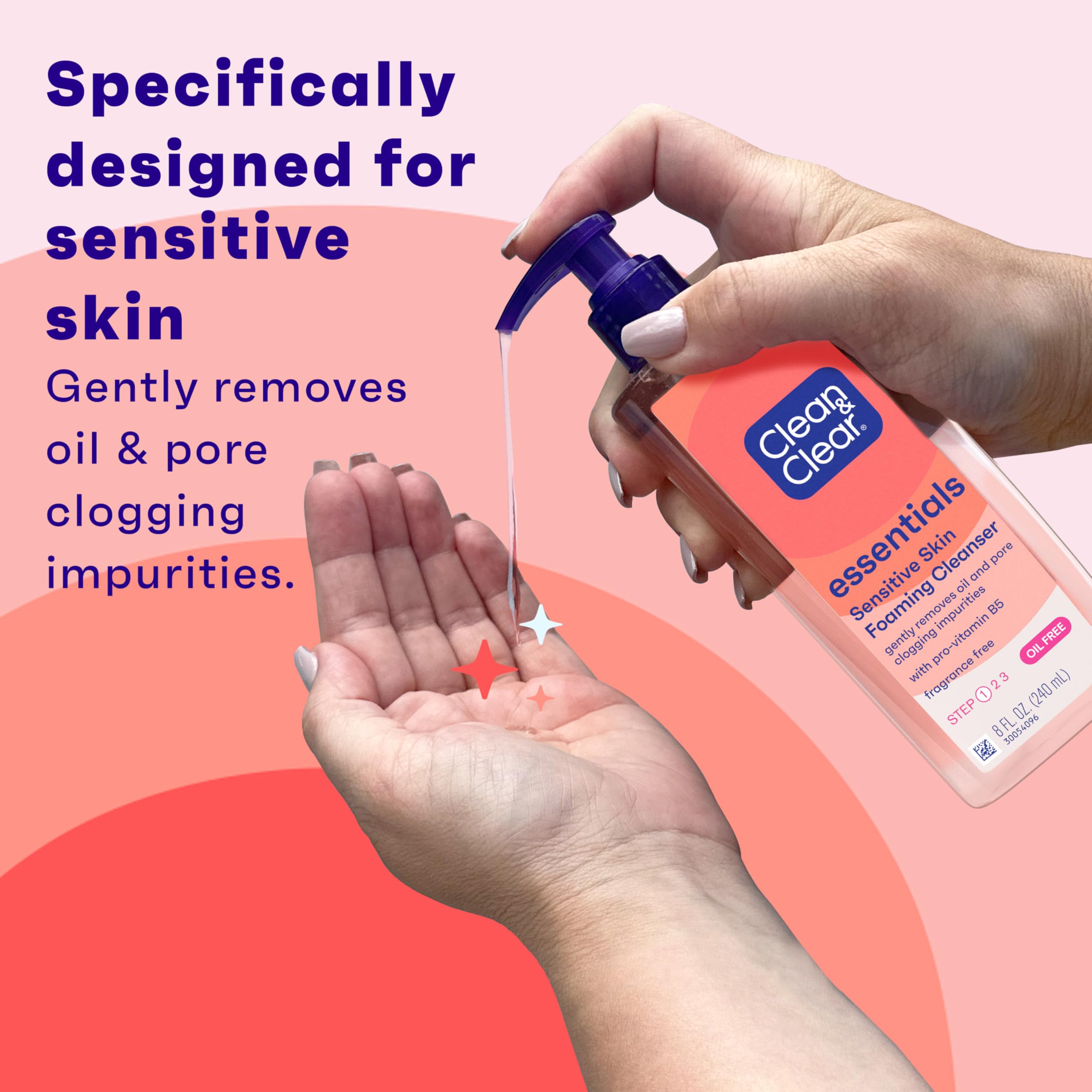 Clean & Clear Essentials Oil-Free Foaming Facial Cleanser, Daily Foaming Face Wash with Pro-Vitamin B5 for Sensitive Skin Clean & Clear buy supplements canada