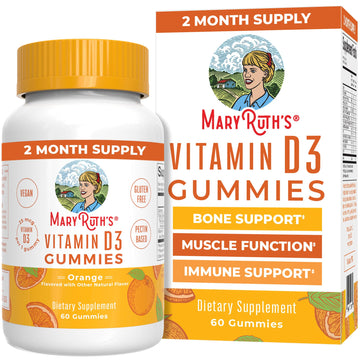 MaryRuth Organics Vitamin D3 Gummies | 2 Month Supply | Adults & Kids Vitamin D Gummy | Immune Support Supplement | VIT D3 1000IU for Bone Health&Muscle Function | Vegan | Non-GMO | Gluten Free | 60 MARYRUTH'S buy supplements canada