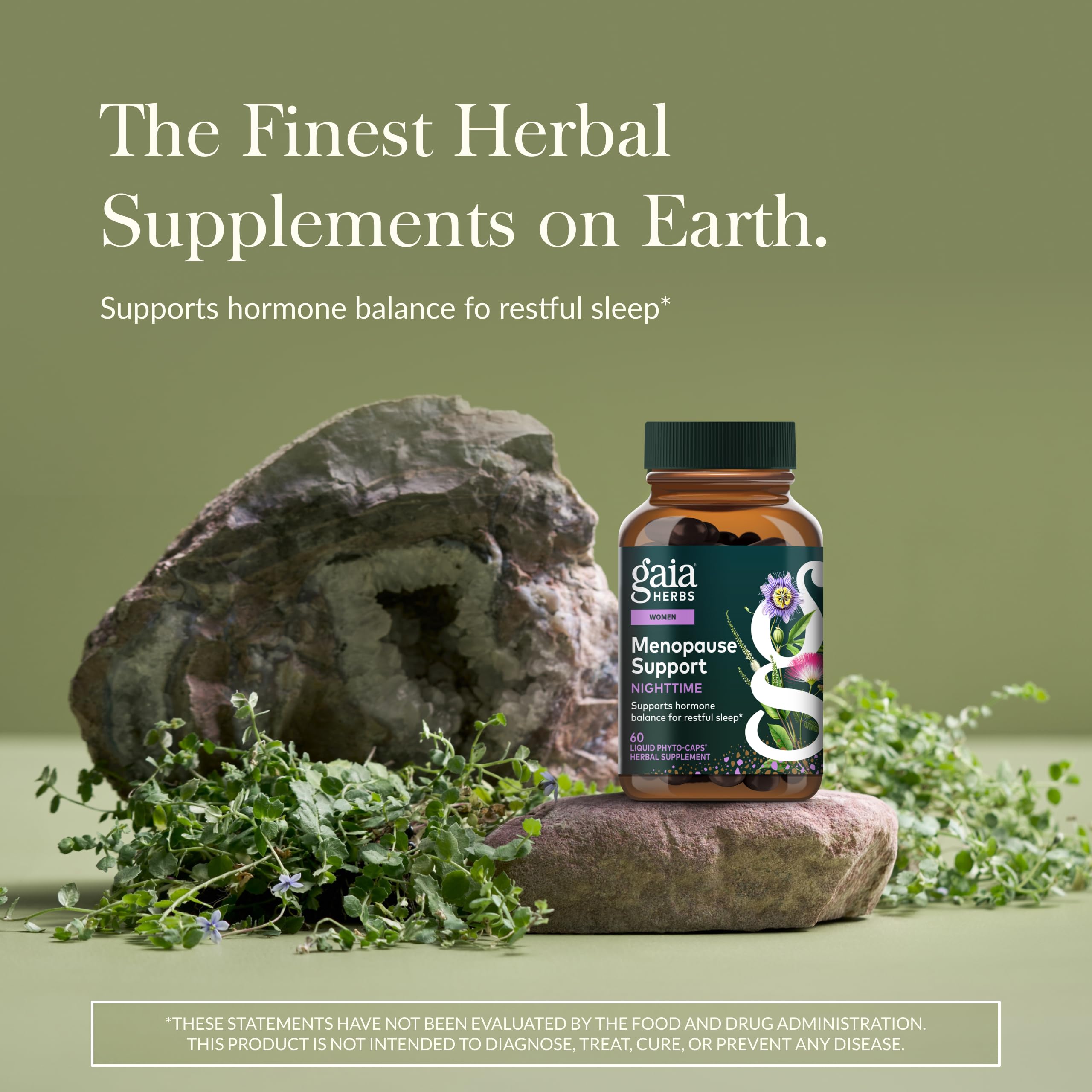 Gaia Herbs Menopause Support Nighttime - Menopause Supplement for Women* - with Black Cohosh, Mimosa, Passionflower & St. John's Wort - 60 Vegan Liquid Phyto-Caps (30 Servings) Gaia Herbs buy supplements canada