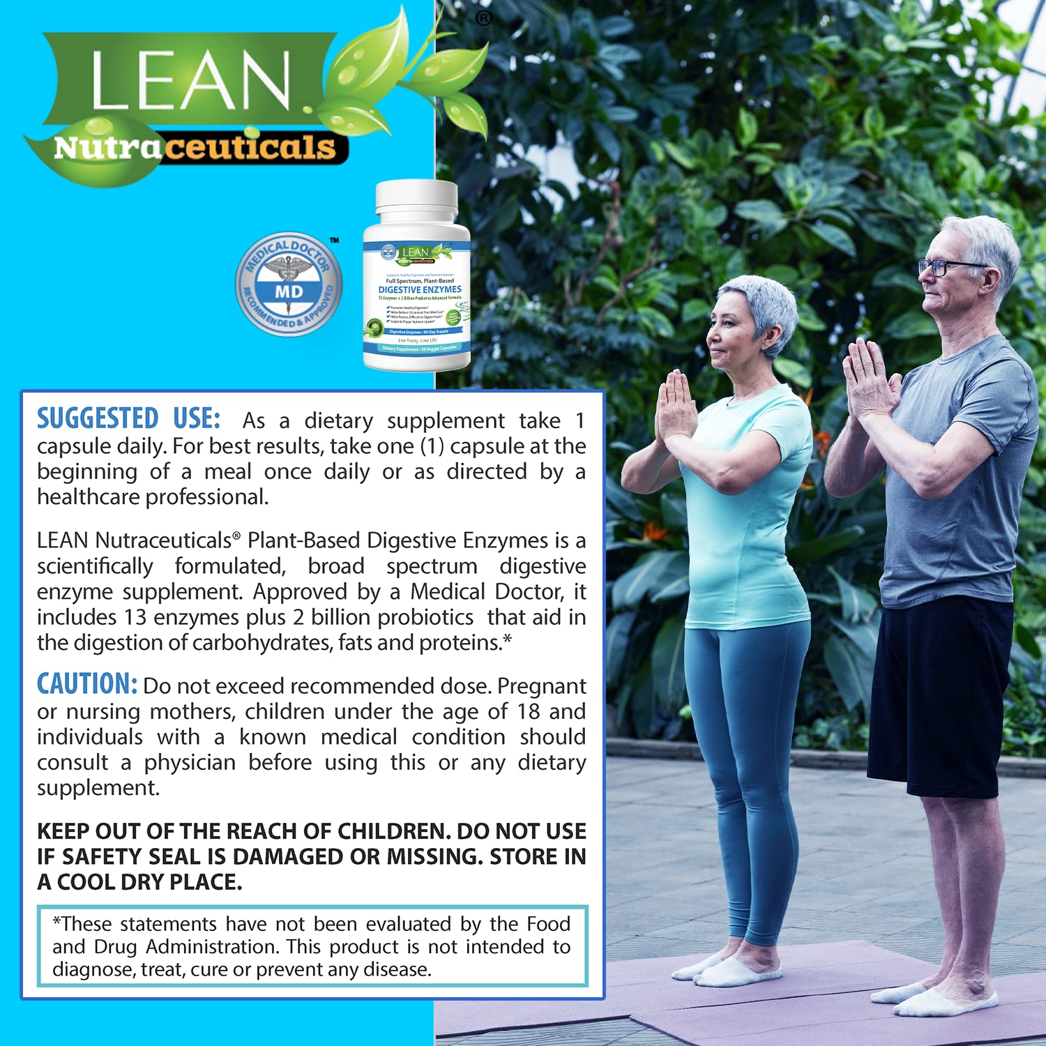 Digestive Enzymes with Probiotics, 90 Day Gut Health Supplement, 90 Cap LEAN Nutraceuticals buy supplements canada