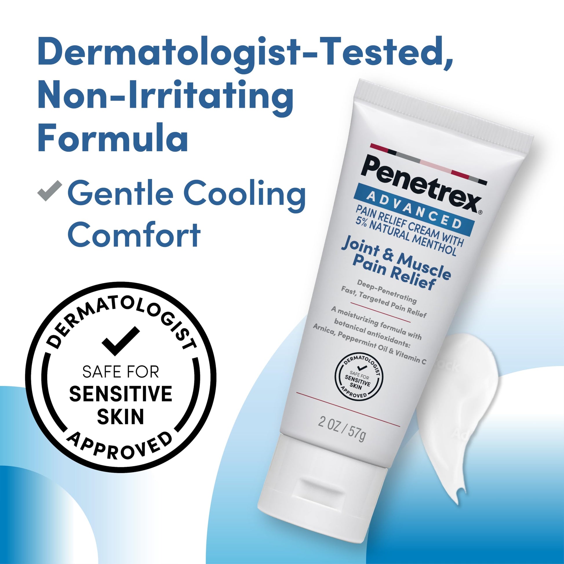 Penetrex Advanced Joint & Muscle Pain Relief Cream, 2 Oz - Natural Menthol 5% External Analgesic with A Blend of Antioxidants: Arnica, Peppermint Oil & Vitamin C Penetrex buy supplements canada