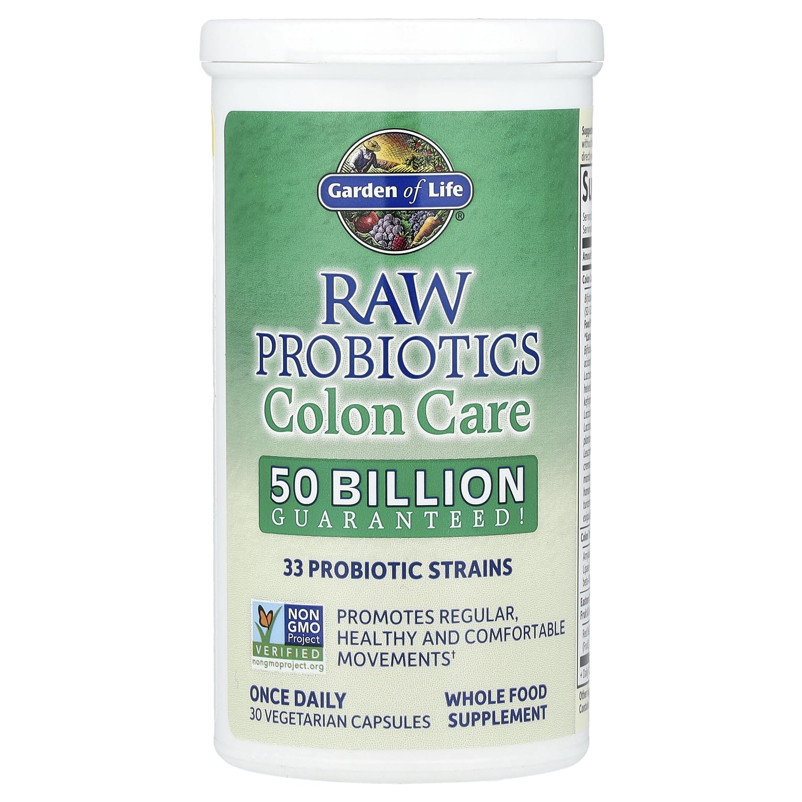 Garden of Life Probiotics for Women and Men - Raw Probiotics Colon Care 50 Billion CFU and Enzymes, Shelf Stable Once Daily Acidophilus Probiotic for Regularity and Immune Health Support, 30 Capsules Garden of Life buy supplements canada