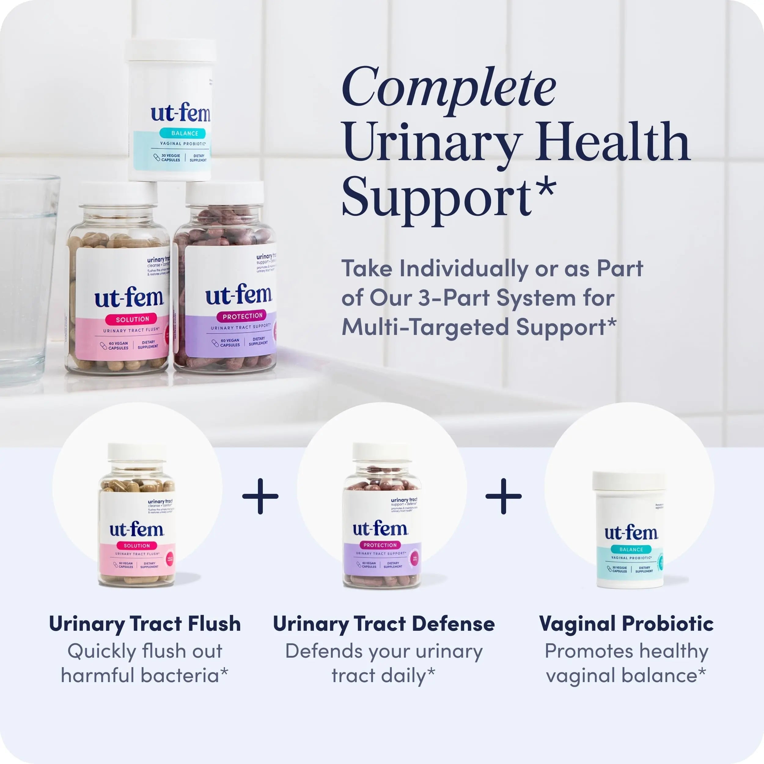 UT-Fem Protection - Urinary Tract Defense for Women, 3-in-1 Daily Defense Formula to Protect Urinary Tract Health, D-Mannose, Cranberry + Hibiscus, Natural Supplement - 60 Vegan Capsules UT-Fem buy supplements canada