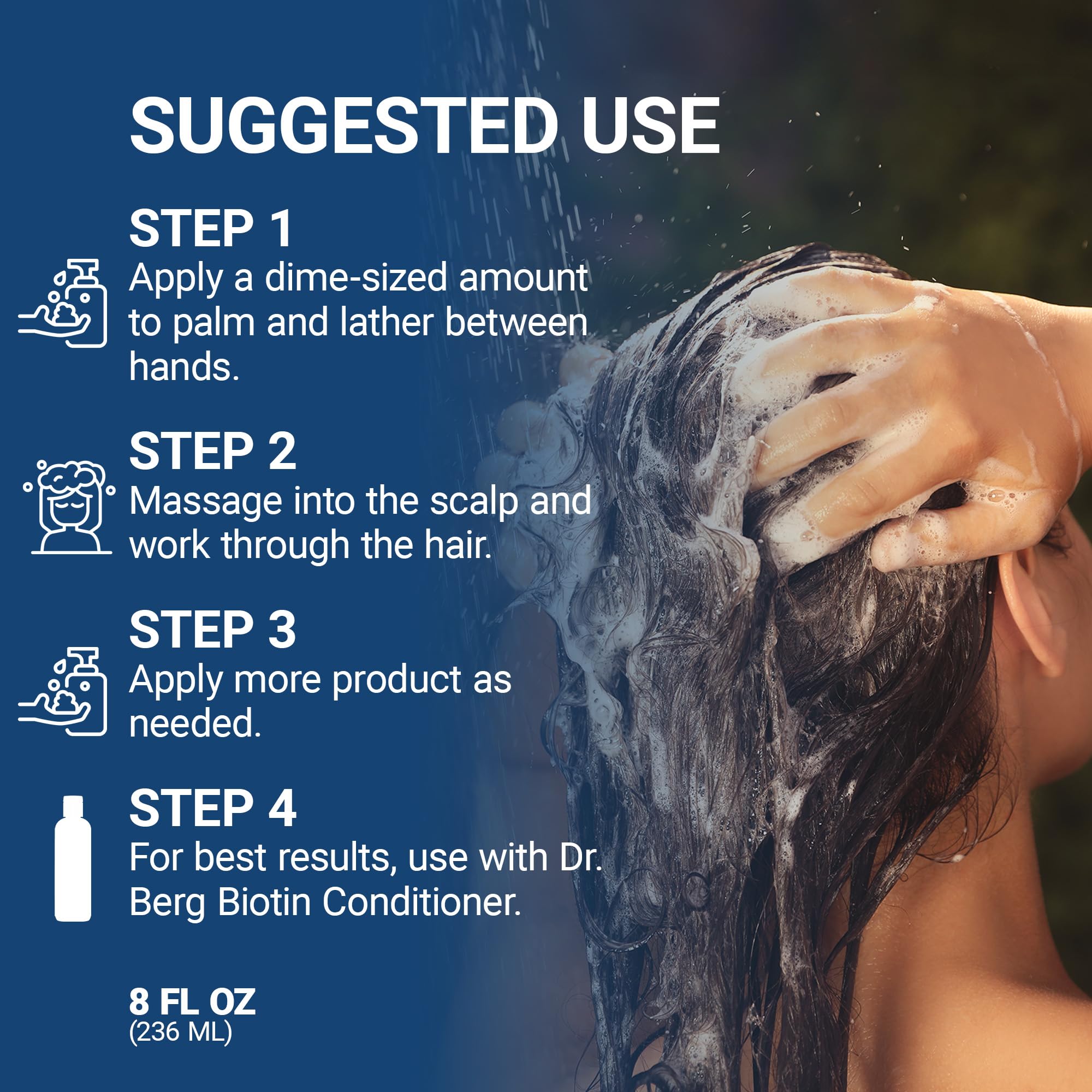 Dr. Berg Biotin Shampoo for Men & Women (Improved High-Performance Formula) - Independently Tested & Certified Paraben- Sulfate- & Silicone-Free - Infused w/Biotin, Argan Oil & Botanicals - 8 Fl oz Dr. Berg Nutritionals buy supplements canada