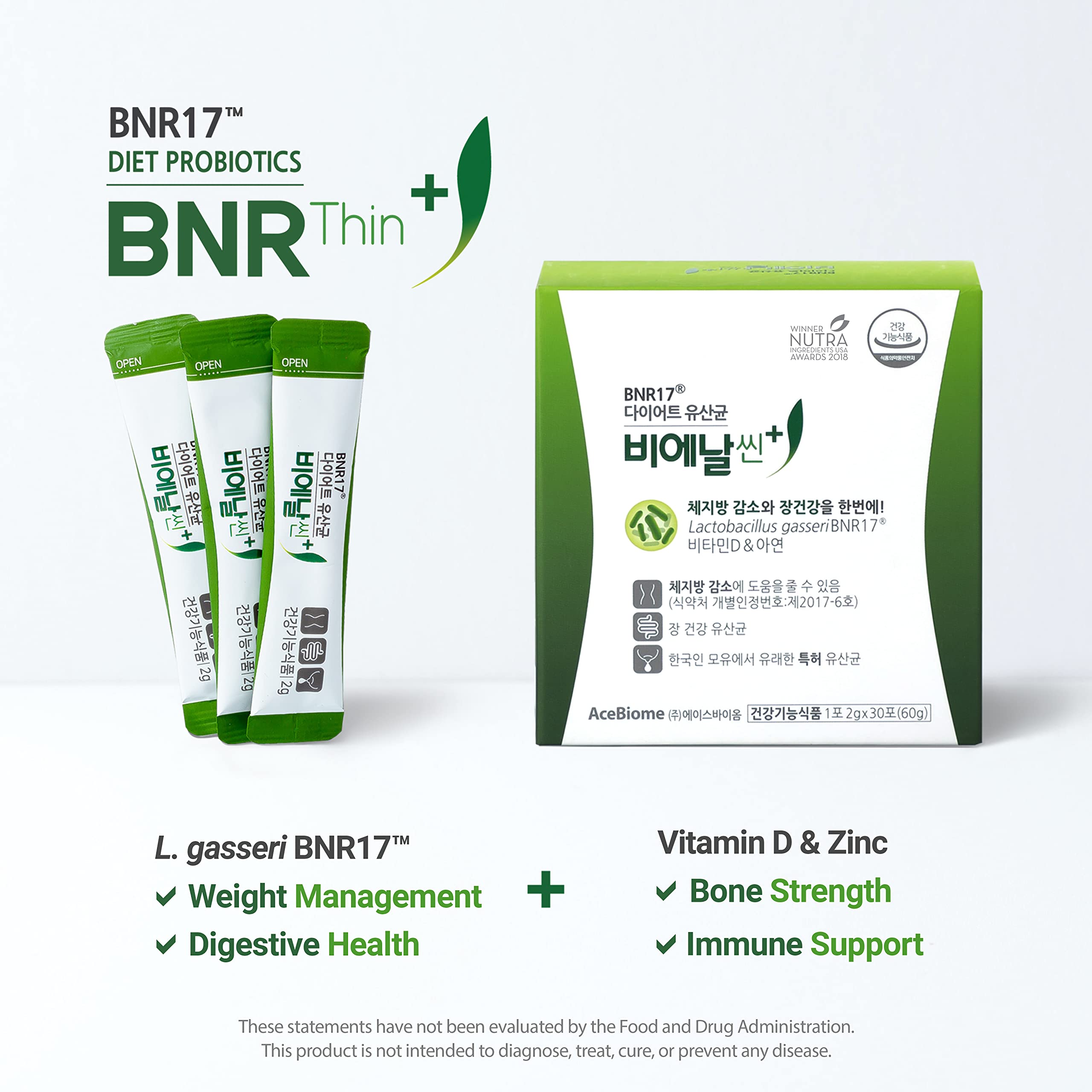 BNRThin Plus, Weight Management Probiotic Powder, 10 Billion CFU Guaranteed, Lactobacil AceBiome buy supplements canada