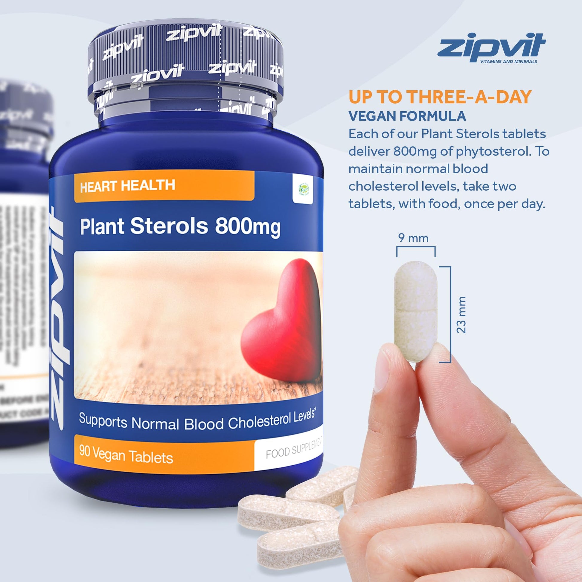 Plant Sterols High Strength 800mg, 90 Vegan Tablets, Supports and Helps Lower Zipvit buy supplements canada