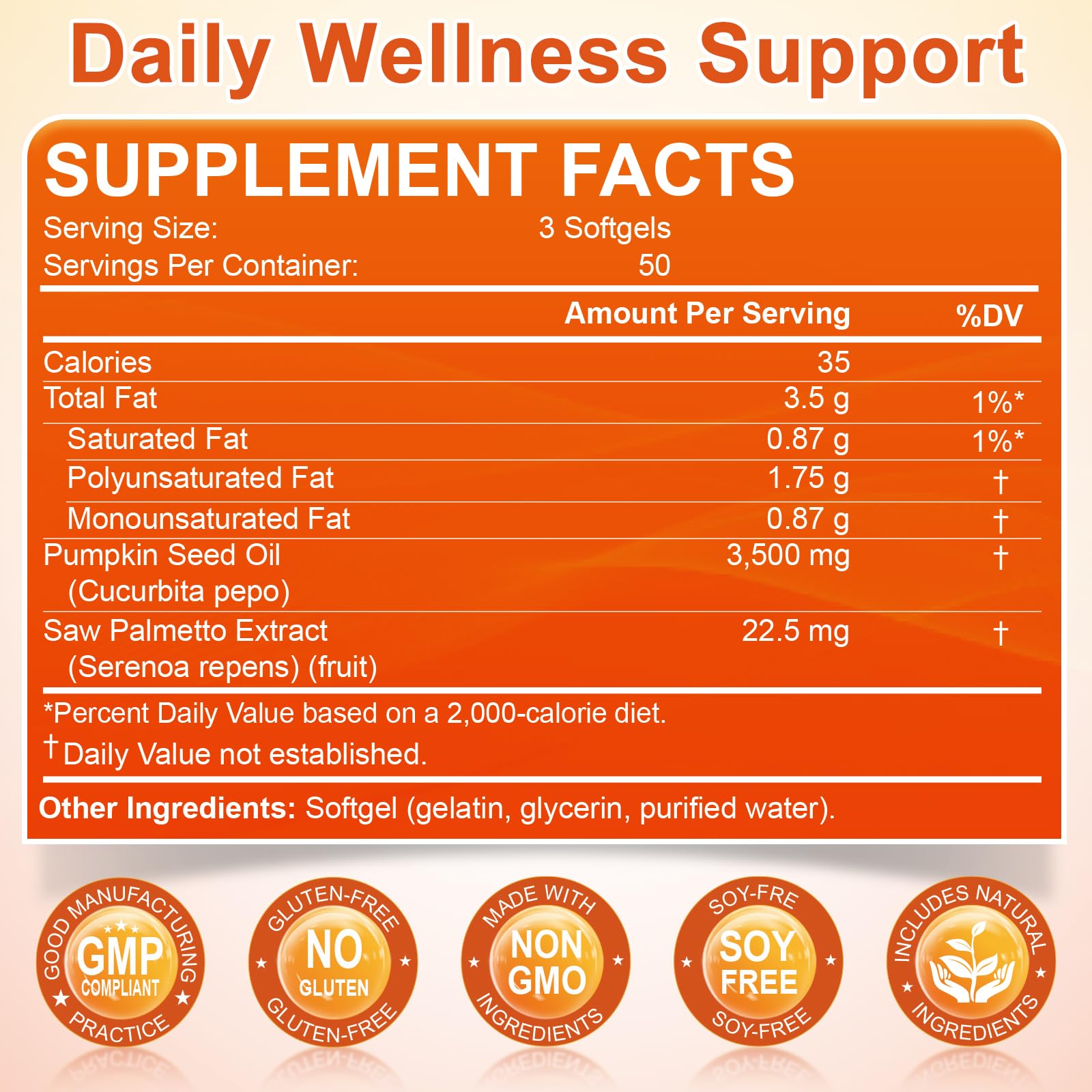 Pumpkin Seed Oil with Saw Palmetto, 3500mg Max Strength per Serving, 150 Softgels, Cold-Pressed with Essential Fatty Acids & Phytosterols, Supports Immune Nature's live buy supplements canada