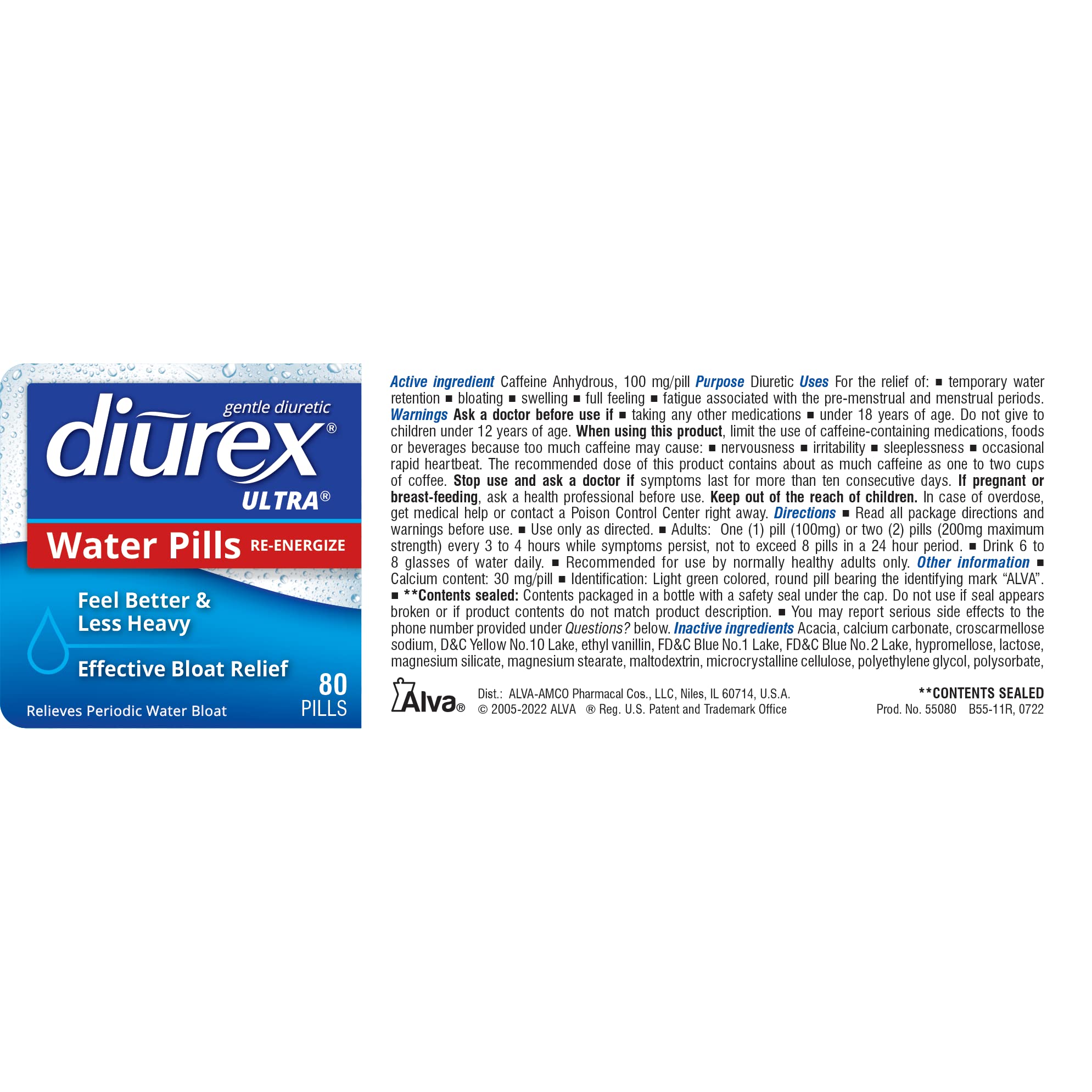Diurex Ultra Re-Energizing Water Pills - Relieve Water Bloat - Feel Better Less Heavy Diurex buy supplements canada
