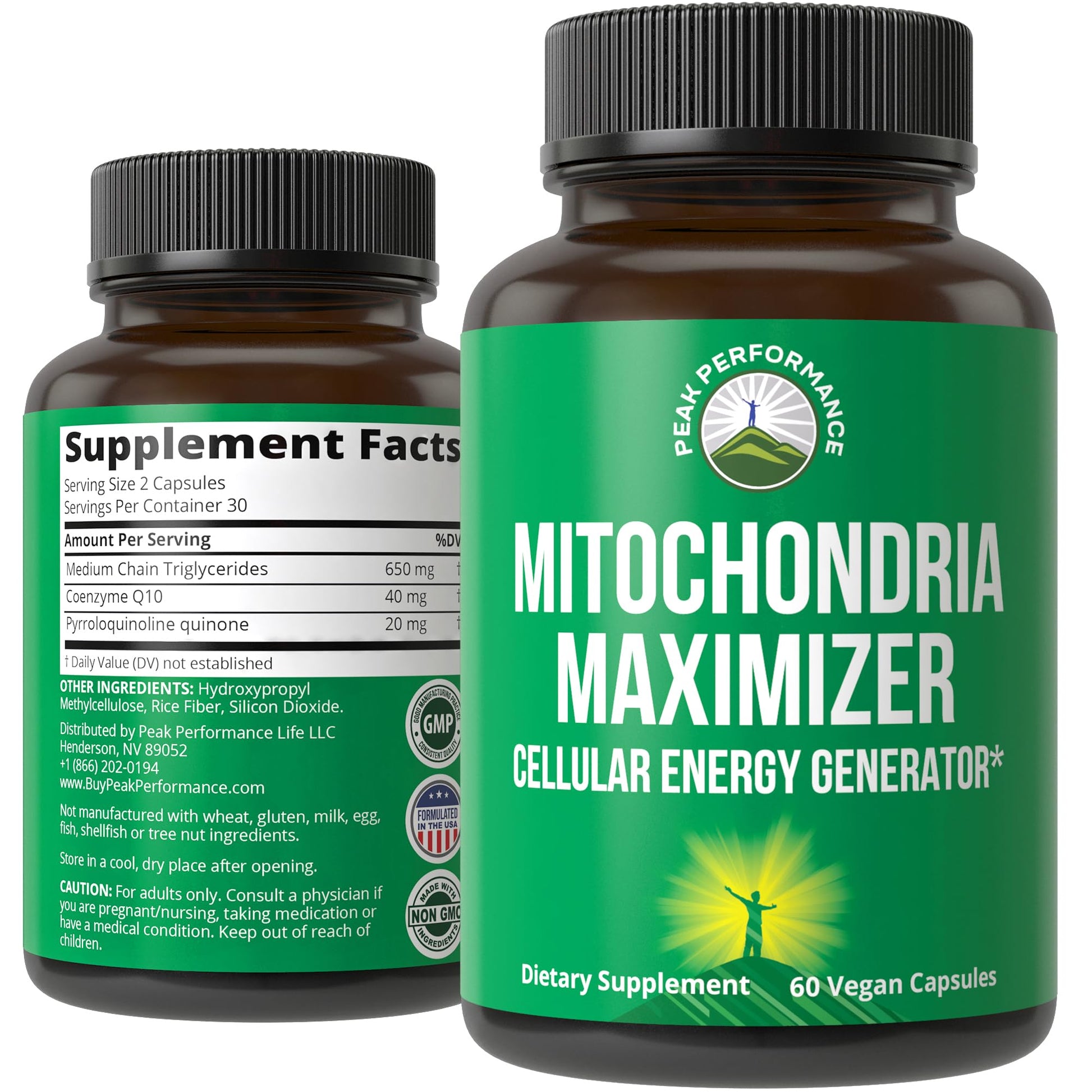 Peak Performance Mitochondria Maximizer with CoQ10 and Active PQQ. Best Mitochondrial Support Supplement with MCT Oil. Natural Cellular Generator for Clean, Energy Support. 60 Vegetarian Capsules Peak Performance buy supplements canada
