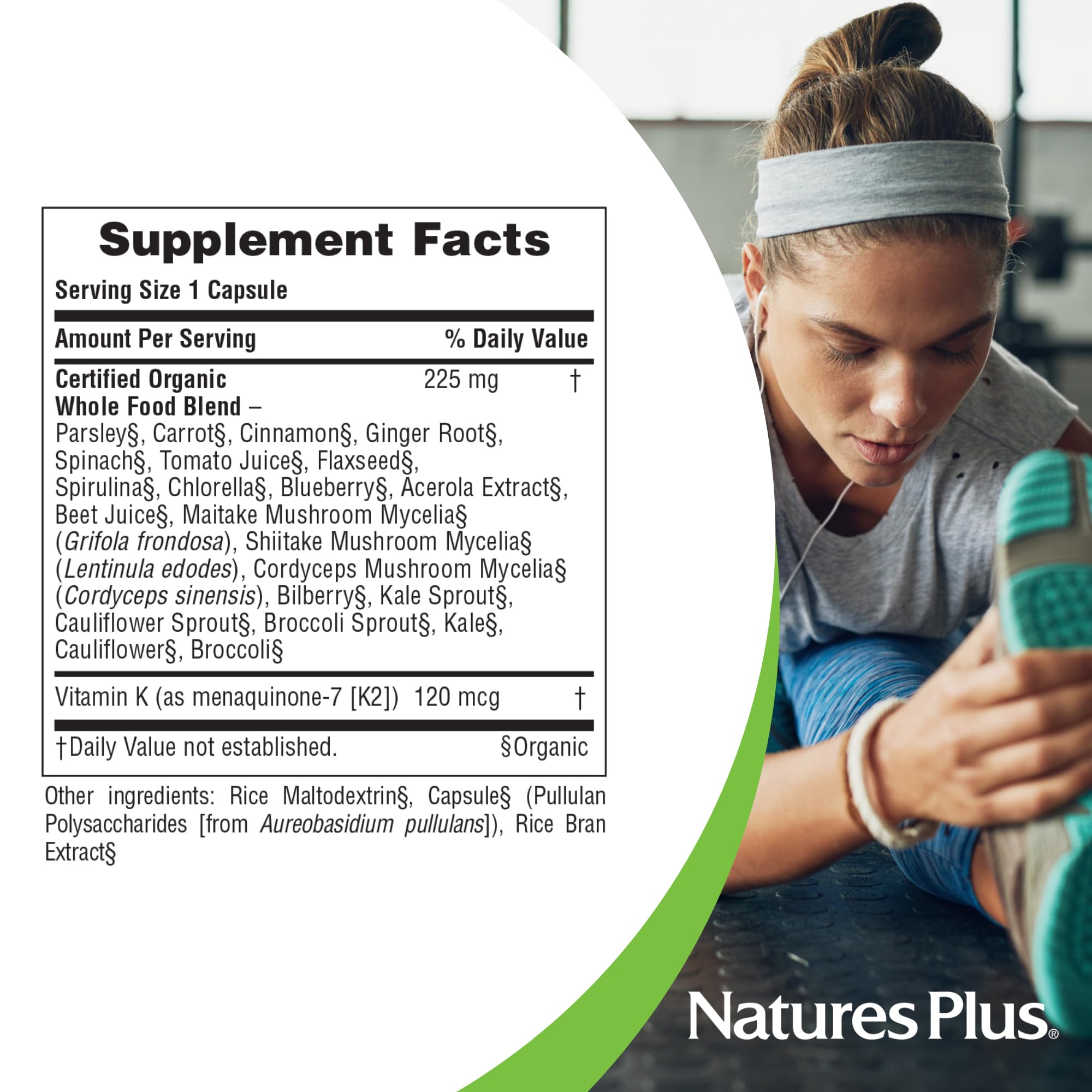 Nature's Plus Sol Garden Vit K2 120 mcg V Capsules, 60 Count NaturesPlus buy supplements canada