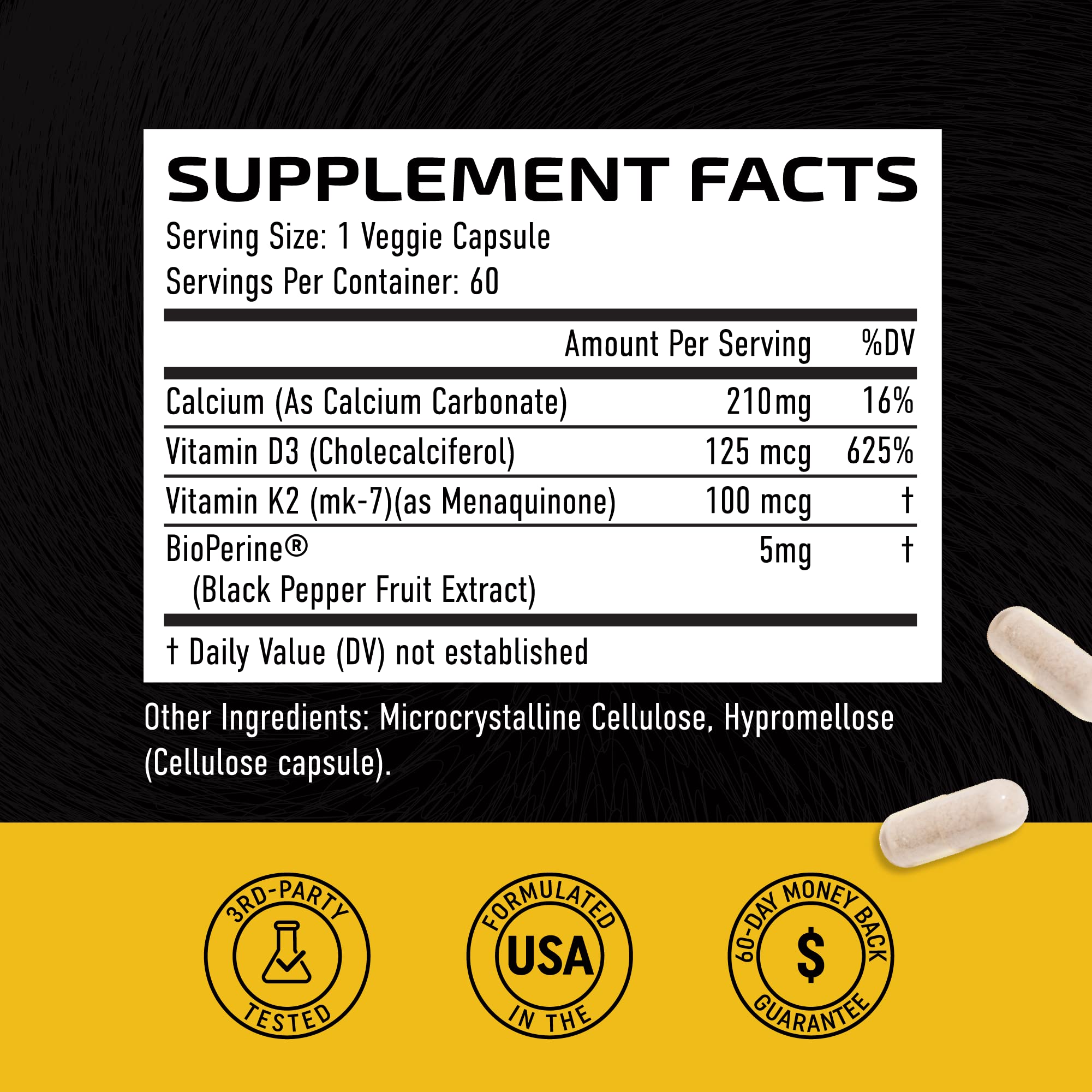 Vitamin D3 K2 5000 IU for Immune System, Strong Bones & Teeth Support | Vitamin D3 Nobi Nutrition buy supplements canada