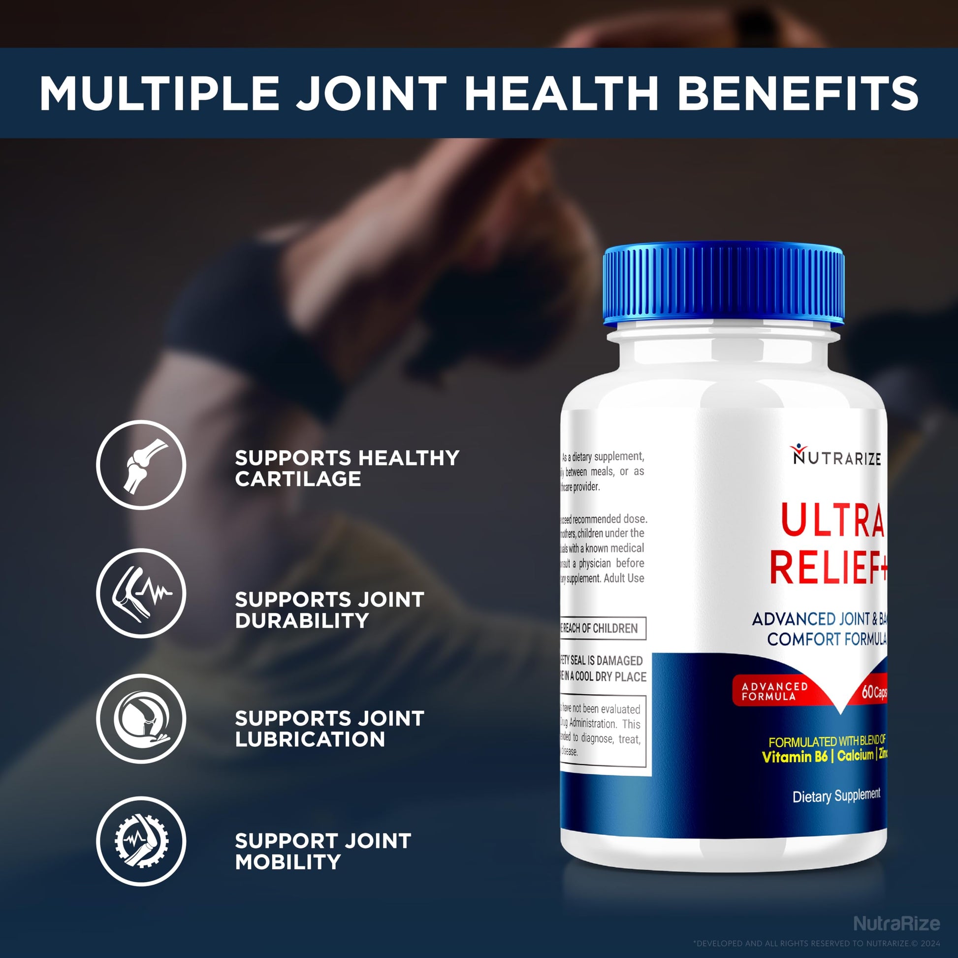 (2 Pack) Ultra Relief+ Capsules, Official Formula for Joint Health, All-Natural Supplement to Support Joint Function and Mobility, Ultra Relief + Pills, Ultra Relief Plus Reviews (120 Capsules) NutraRize buy supplements canada