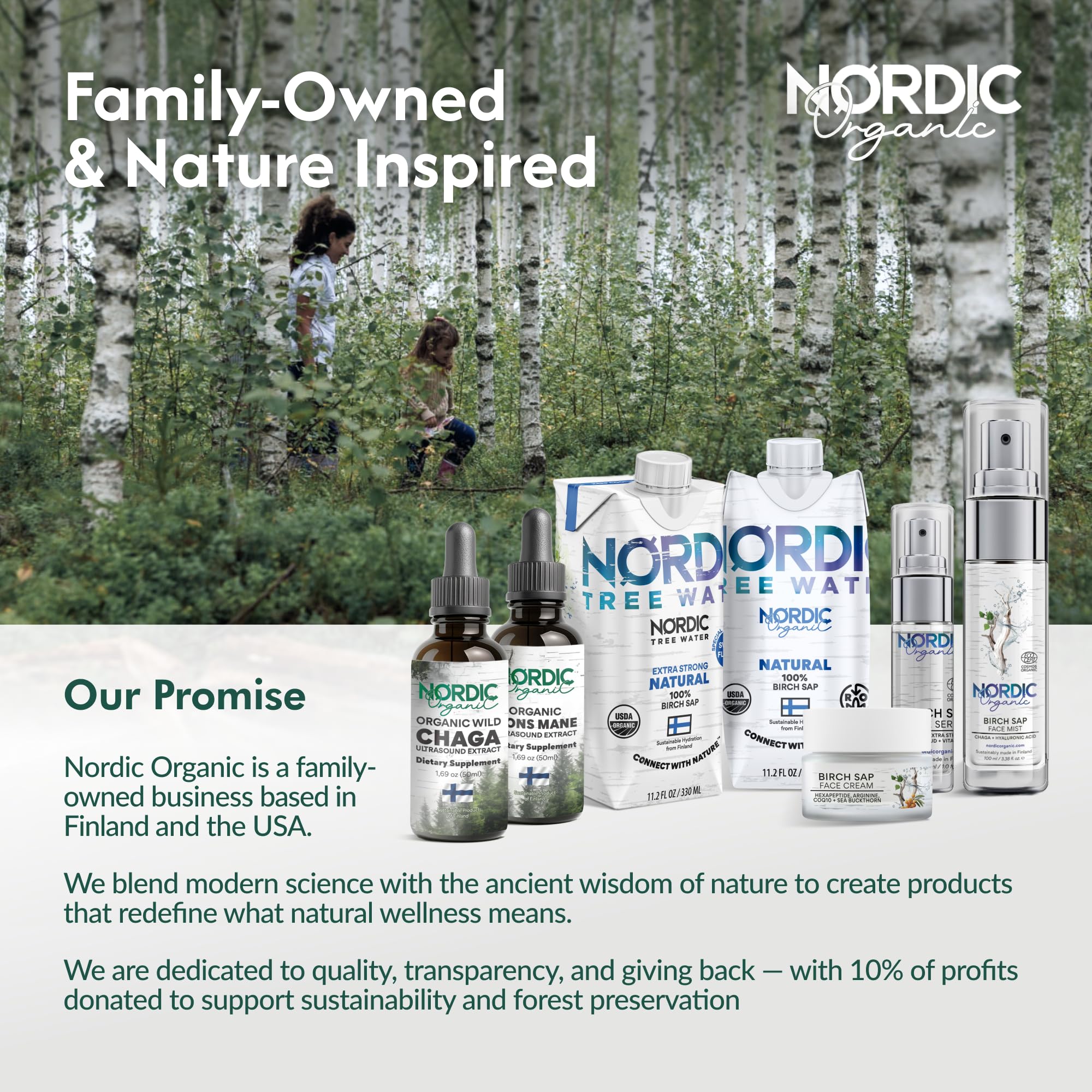Nordic Organic Birch Sap Face Mist – COSMOS Certified Organic Formula with Hyaluronic Acid & Chaga Mushroom, Fragrance Free, Made in Finland 3.38 oz (100 ml), 1 Bottle Nordic Organic buy supplements canada