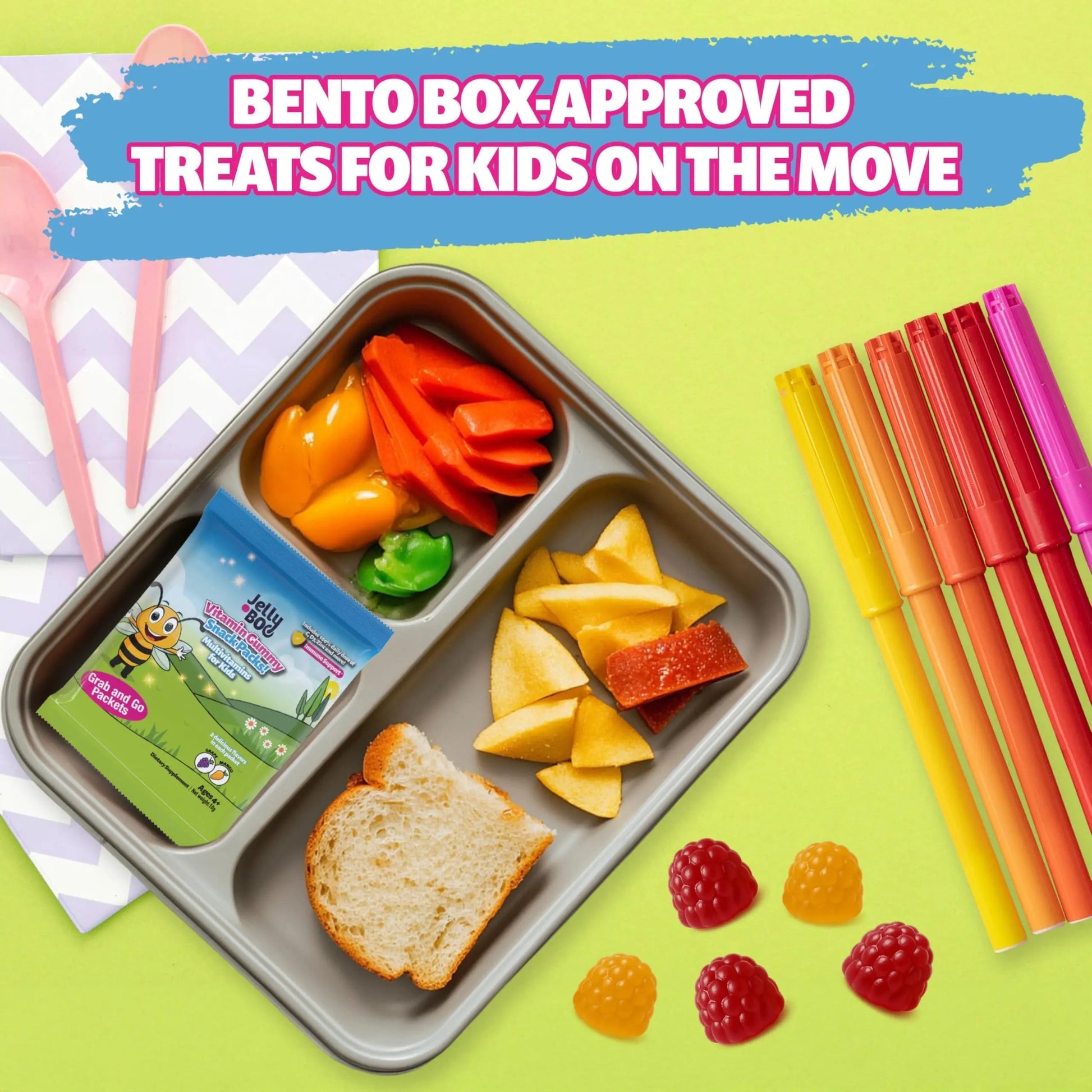 Kids Daily Multivitamin - Healthy Snacks For Kids – No Sugar, No Dyes, Monk Fruit Sweetened, Vegan, Gluten-Free- 100% Daily Value of Vitamins C, D3, Zinc Jelly.Boo buy supplements canada