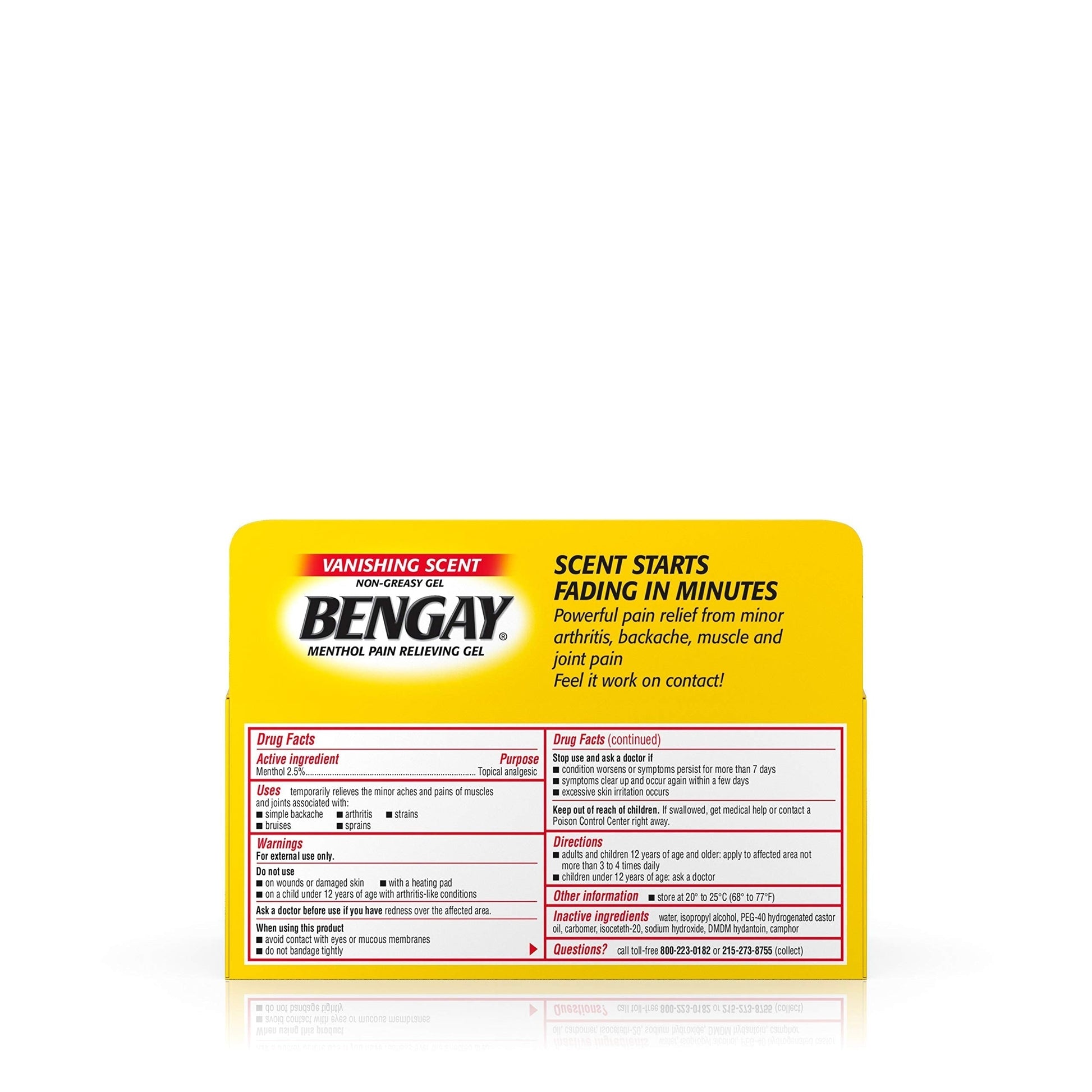 Vanishing Scent Bengay Relief Gel, Non-Greasy Topical Reliever with Cooling Menthol, 2 oz Bengay buy supplements canada