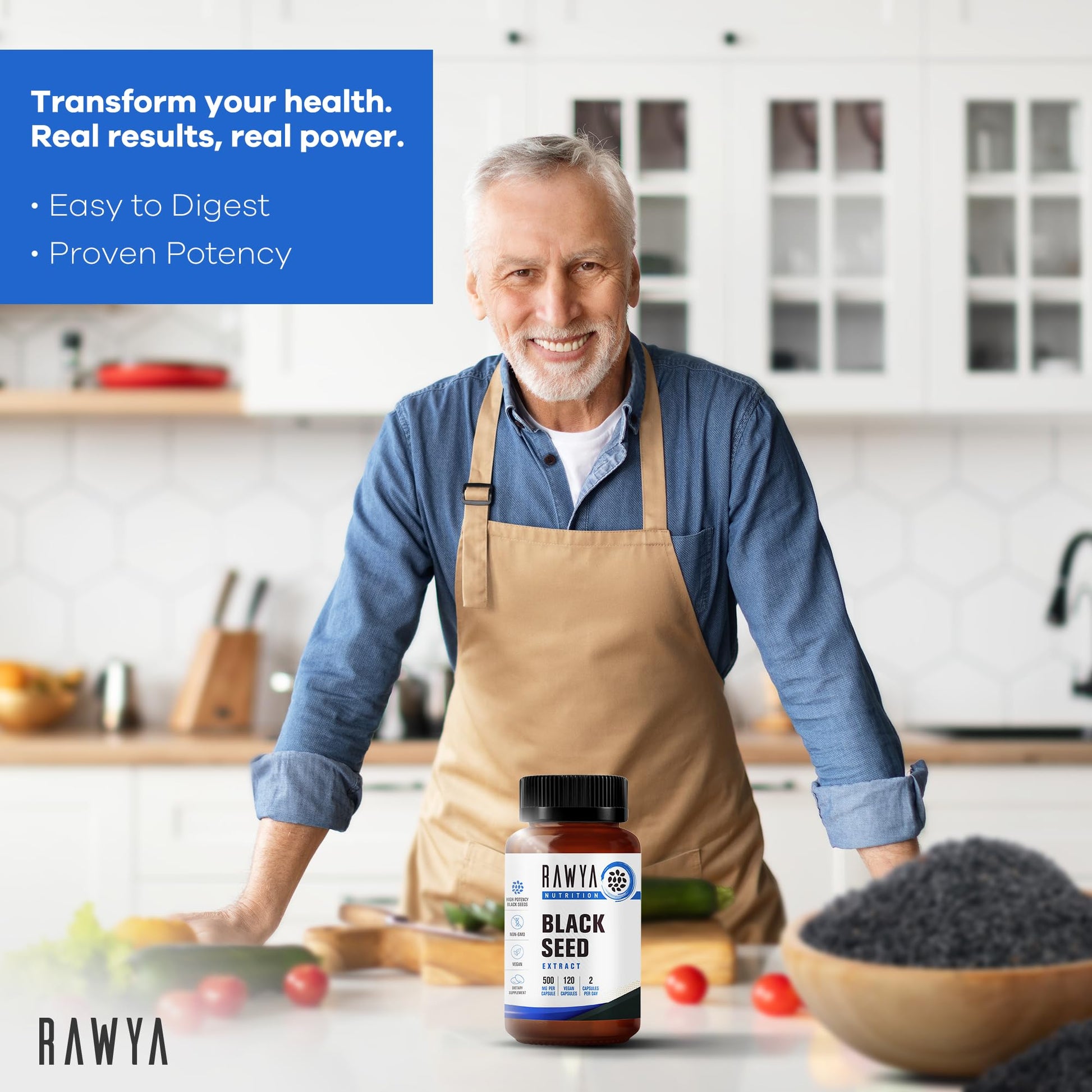 RAWYA Nutrition, Black Seed Extract, 120 Vegan Capsules, Nigella Sativa, Black Cumin RAWYA buy supplements canada