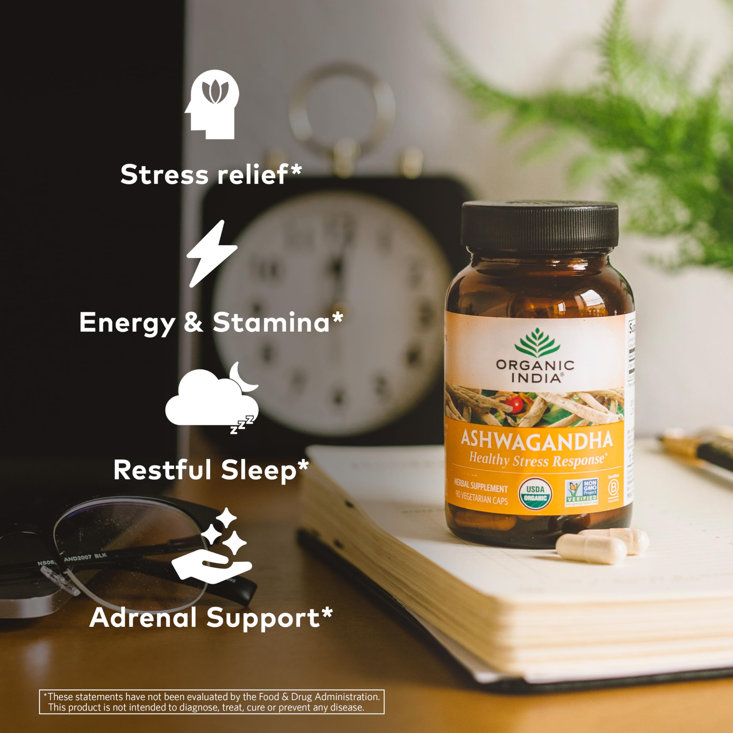 Organic India Ashwagandha Herbal Supplement - Stress Response Support, Vegan, Gluten Organic India buy supplements canada