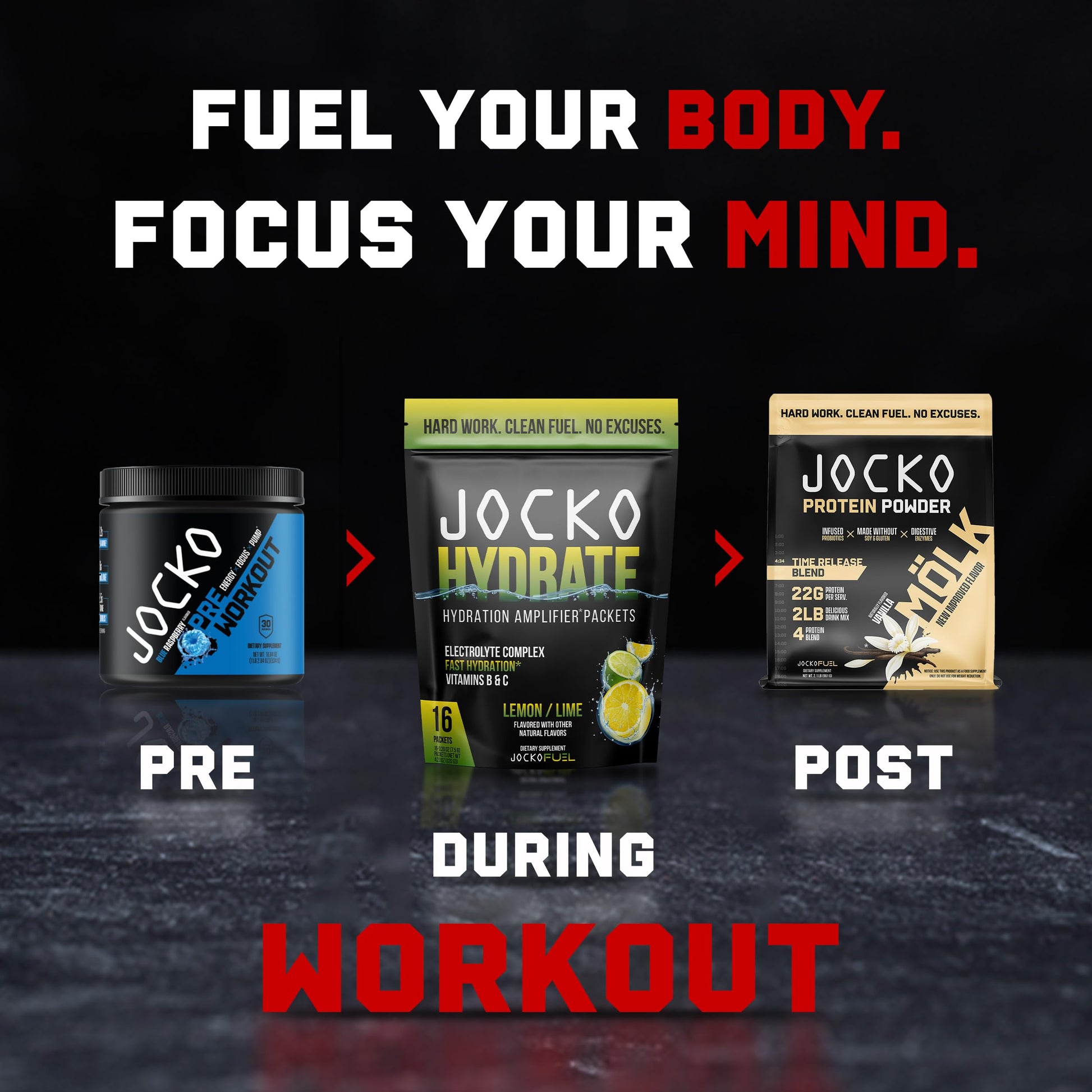 Jocko Fuel Packets Low Sugar - Hydration Amplifier Packets for Recovery, Dehydration, & Exercise - with Vitamins B6, B12 & C (16 Packets) Lemon Lime Jocko Fuel buy supplements canada